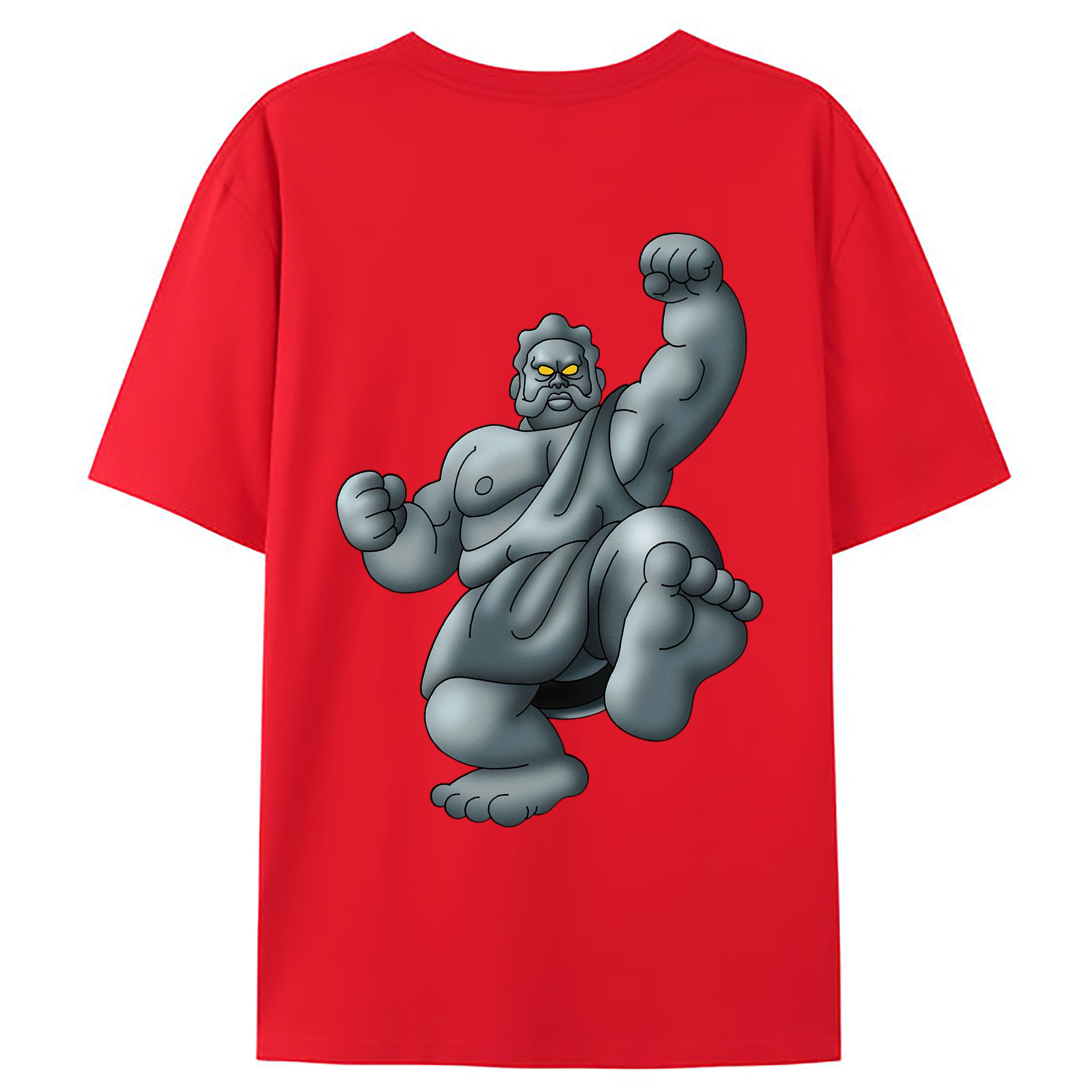 （画像用） ドラゴンクエスト Doragon Kuesuto Dragon Quest 綿100％ メンズ半袖Tシャツ（バックプリント） 通気性