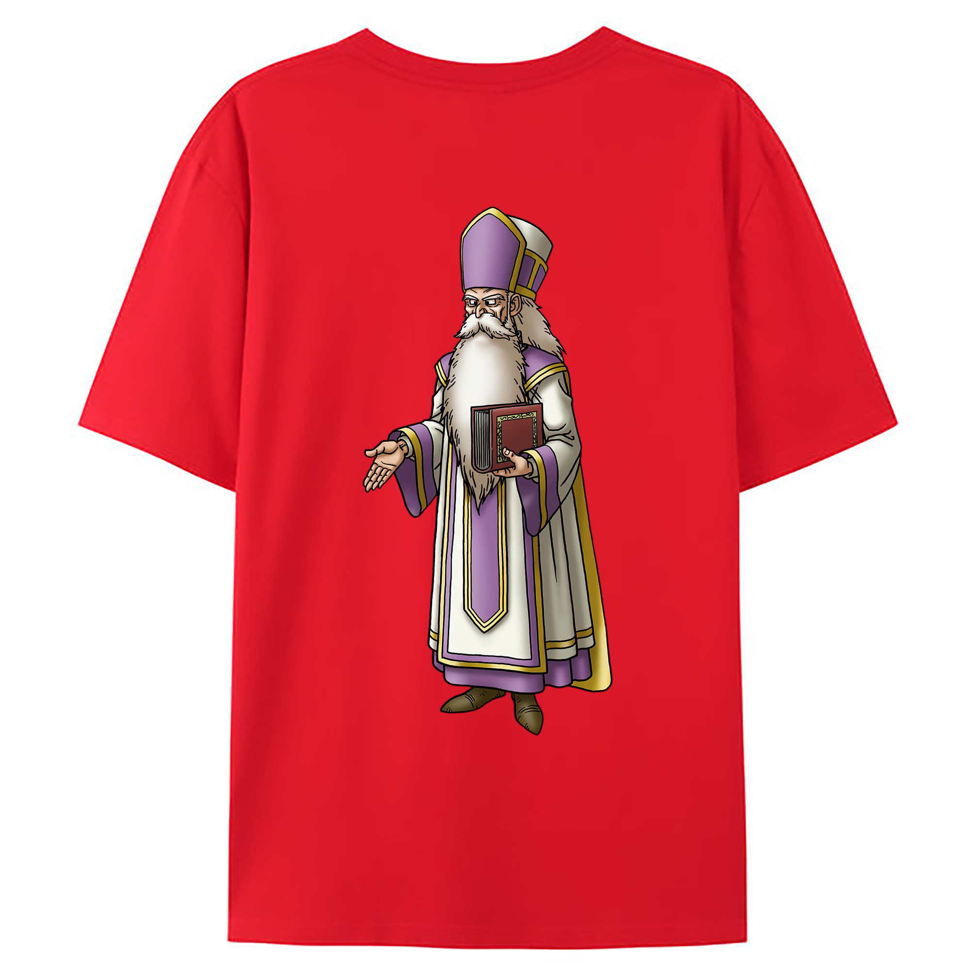 （画像用） ドラゴンクエスト Doragon Kuesuto Dragon Quest 綿100％ メンズ半袖Tシャツ（バックプリント） 通気性