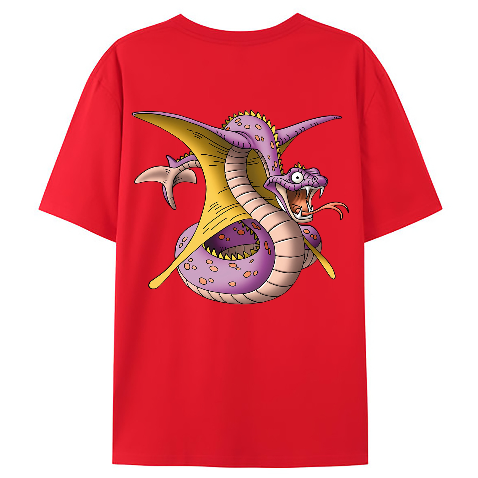 （画像用） ドラゴンクエスト Doragon Kuesuto Dragon Quest 綿100％ メンズ半袖Tシャツ（バックプリント） 通気性