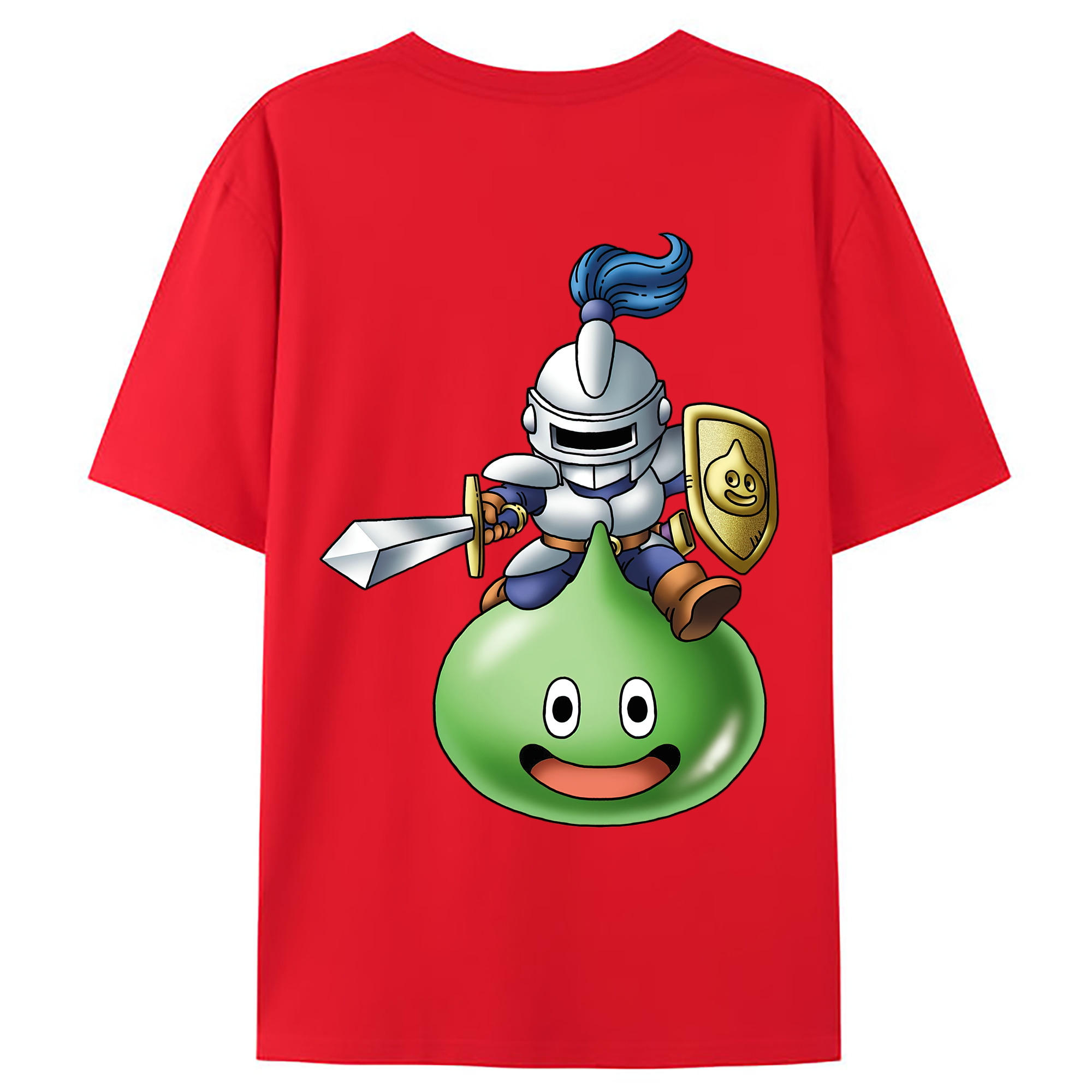 （画像用） ドラゴンクエスト Doragon Kuesuto Dragon Quest 綿100％ メンズ半袖Tシャツ（バックプリント） 通気性