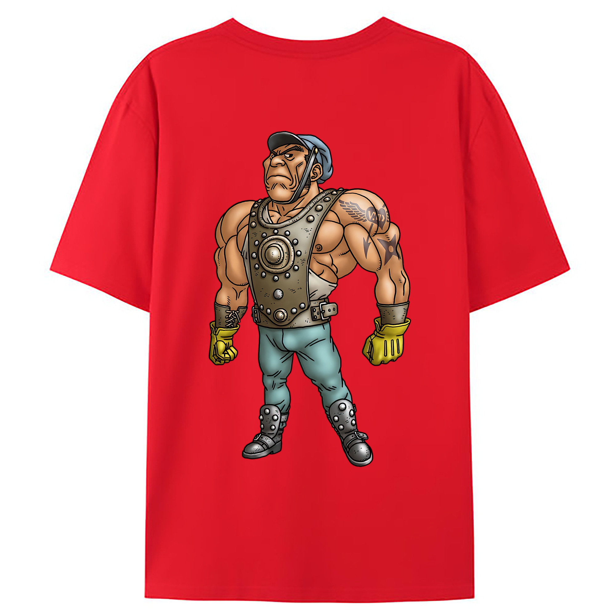 （画像用） ドラゴンクエスト Doragon Kuesuto Dragon Quest 綿100％ メンズ半袖Tシャツ（バックプリント） 通気性