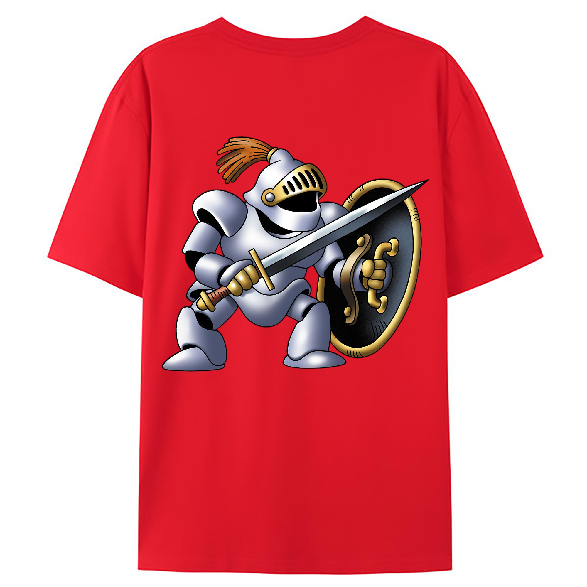 （画像用） ドラゴンクエスト Doragon Kuesuto Dragon Quest 綿100％ メンズ半袖Tシャツ（バックプリント） 通気性