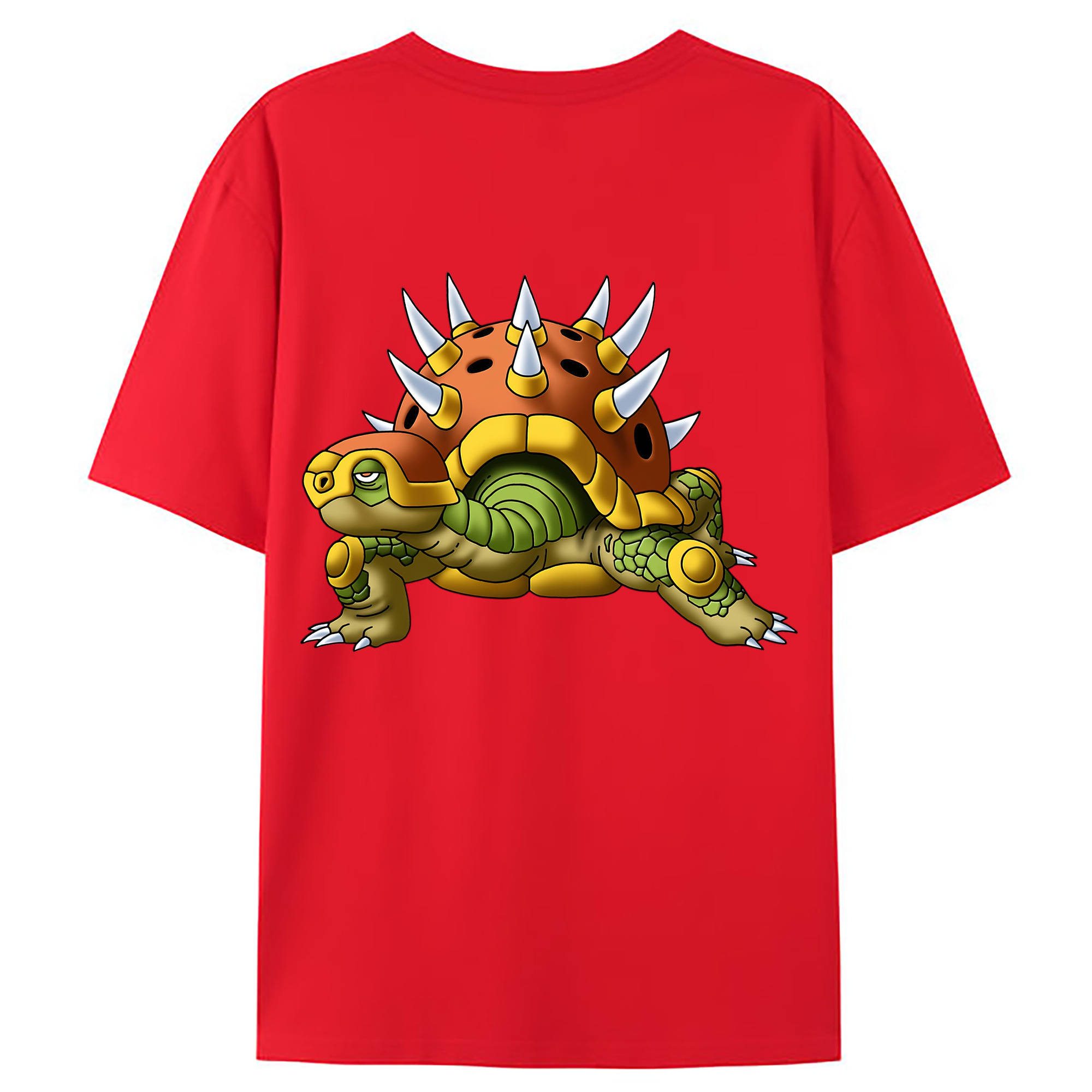 （画像用） ドラゴンクエスト Doragon Kuesuto Dragon Quest 綿100％ メンズ半袖Tシャツ（バックプリント） 通気性