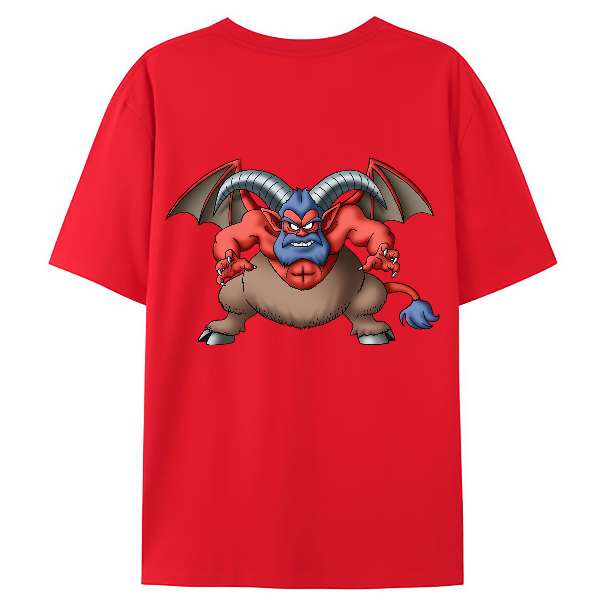 （画像用） ドラゴンクエスト Doragon Kuesuto Dragon Quest 綿100％ メンズ半袖Tシャツ（バックプリント） 通気性