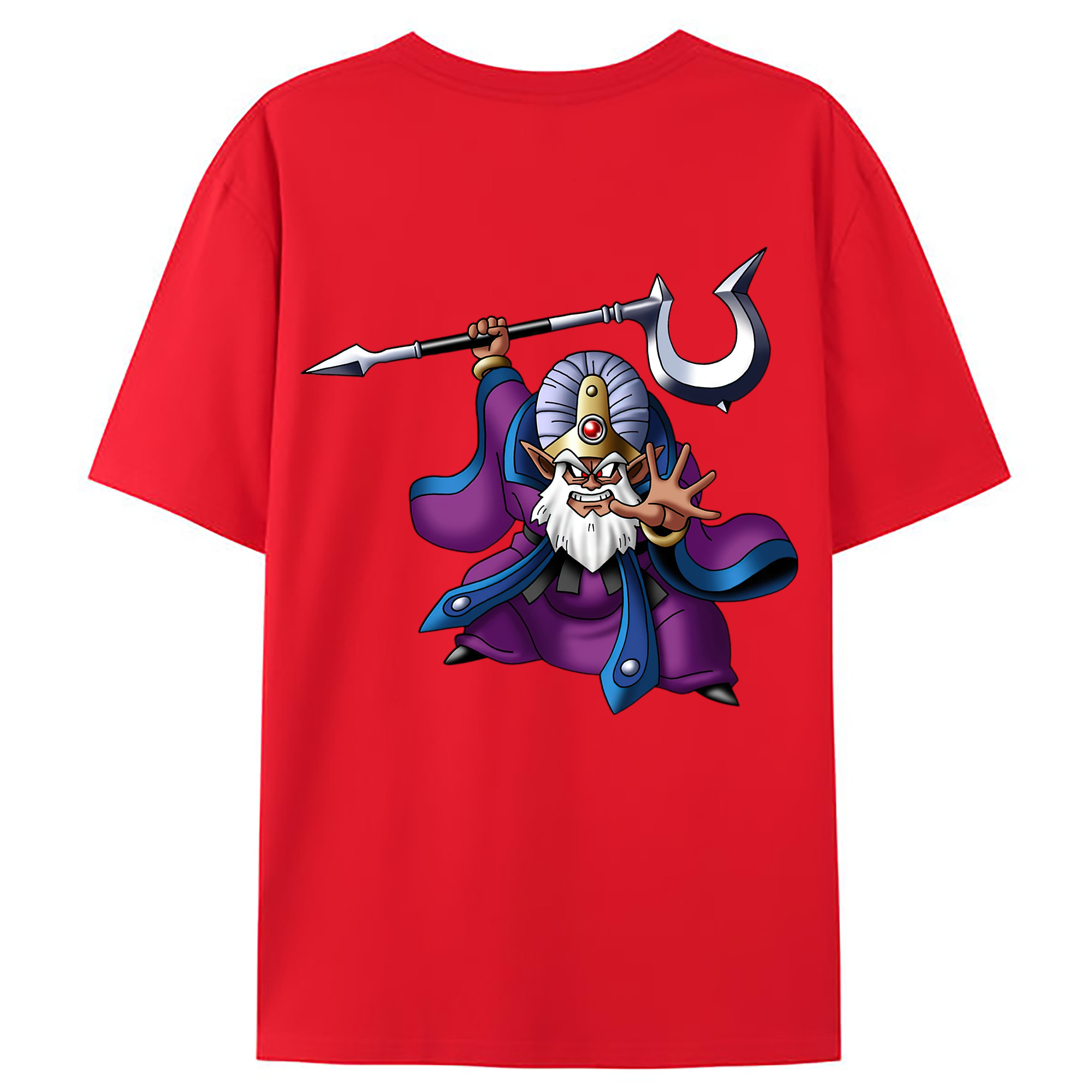 （画像用） ドラゴンクエスト Doragon Kuesuto Dragon Quest 綿100％ メンズ半袖Tシャツ（バックプリント） 通気性
