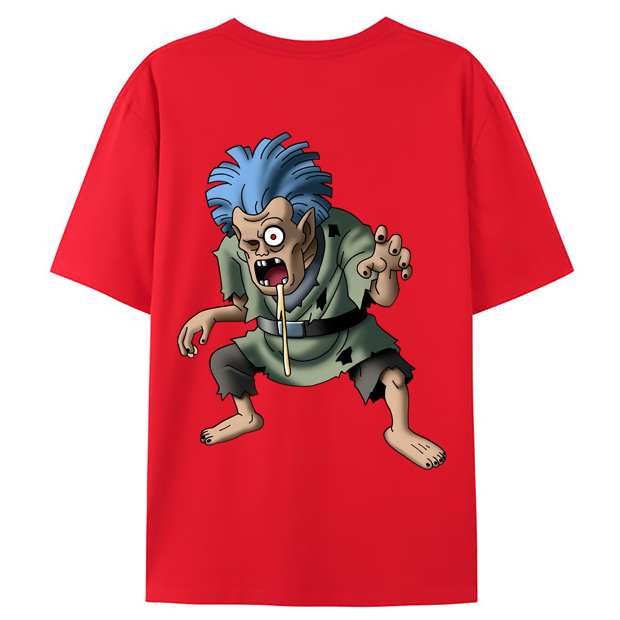 （画像用） ドラゴンクエスト Doragon Kuesuto Dragon Quest 綿100％ メンズ半袖Tシャツ（バックプリント） 通気性