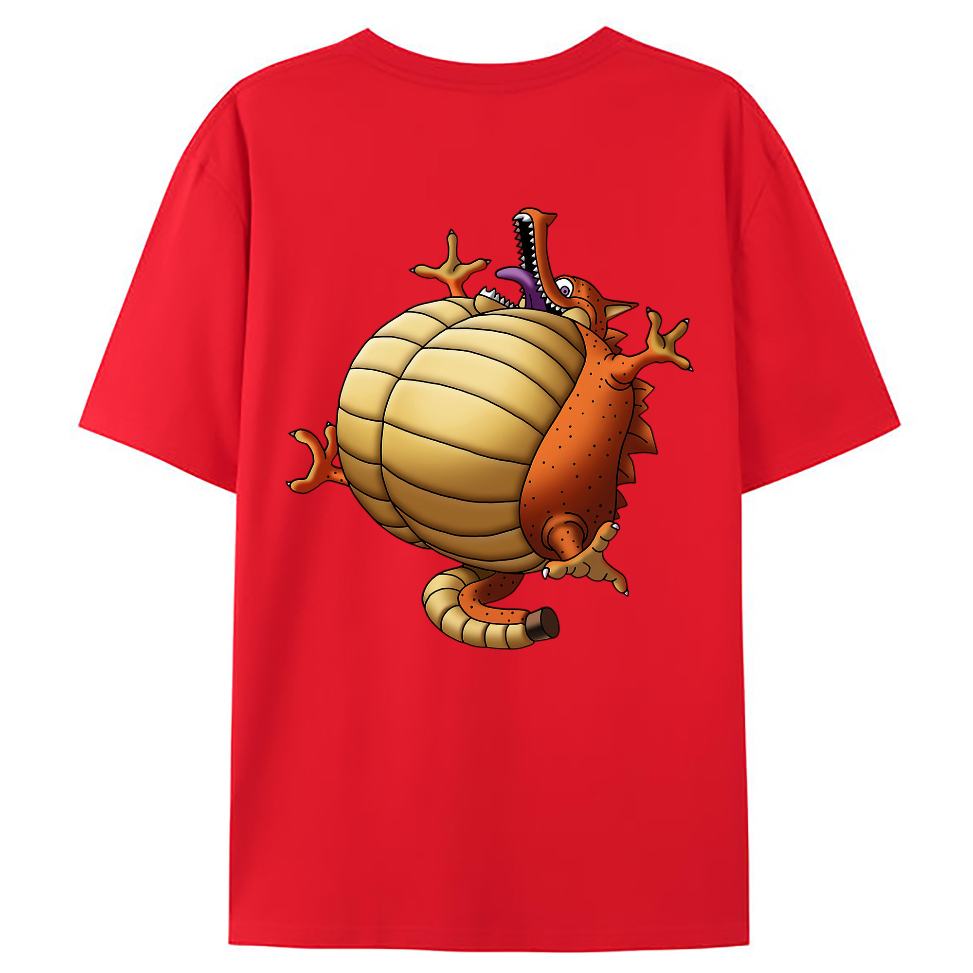 （画像用） ドラゴンクエスト Doragon Kuesuto Dragon Quest 綿100％ メンズ半袖Tシャツ（バックプリント） 通気性
