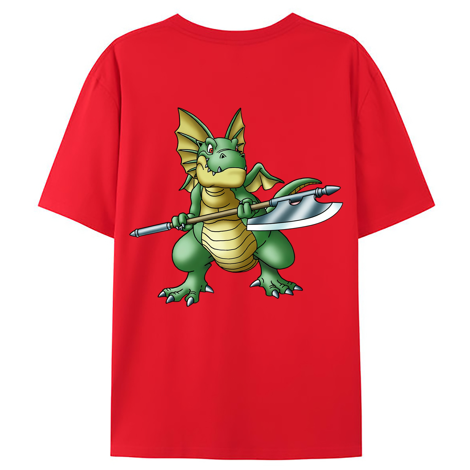 （画像用） ドラゴンクエスト Doragon Kuesuto Dragon Quest 綿100％ メンズ半袖Tシャツ（バックプリント） 通気性