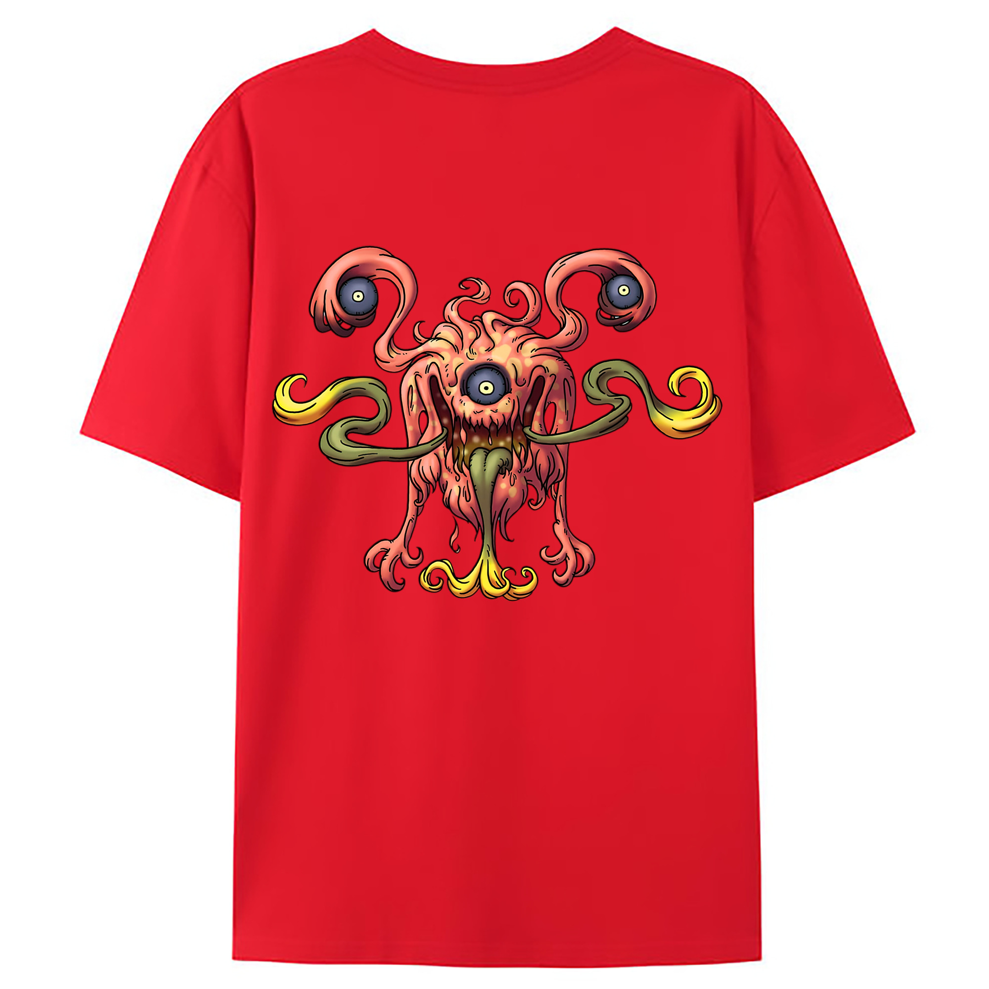 （画像用） ドラゴンクエスト Doragon Kuesuto Dragon Quest 綿100％ メンズ半袖Tシャツ（バックプリント） 通気性