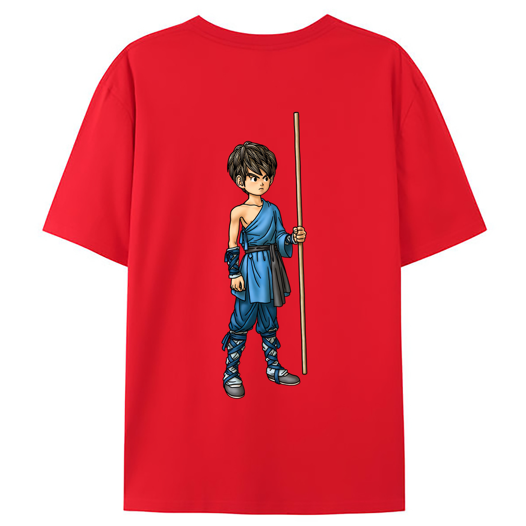 （画像用） ドラゴンクエスト Doragon Kuesuto Dragon Quest 綿100％ メンズ半袖Tシャツ（バックプリント） 通気性