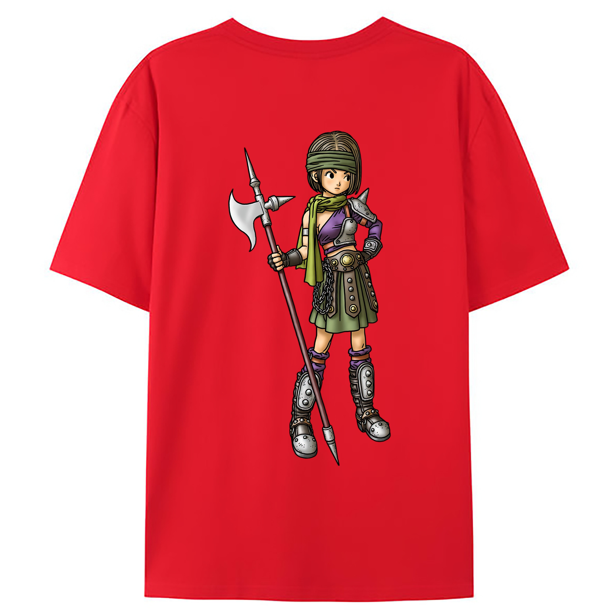 （画像用） ドラゴンクエスト Doragon Kuesuto Dragon Quest 綿100％ メンズ半袖Tシャツ（バックプリント） 通気性