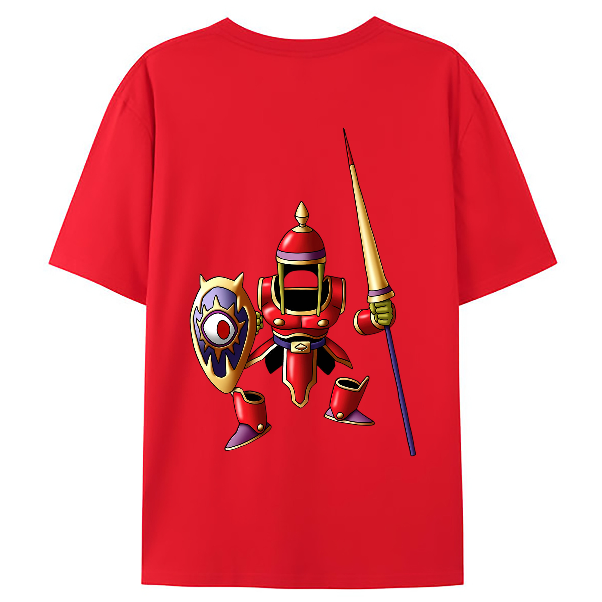 （画像用） ドラゴンクエスト Doragon Kuesuto Dragon Quest 綿100％ メンズ半袖Tシャツ（バックプリント） 通気性