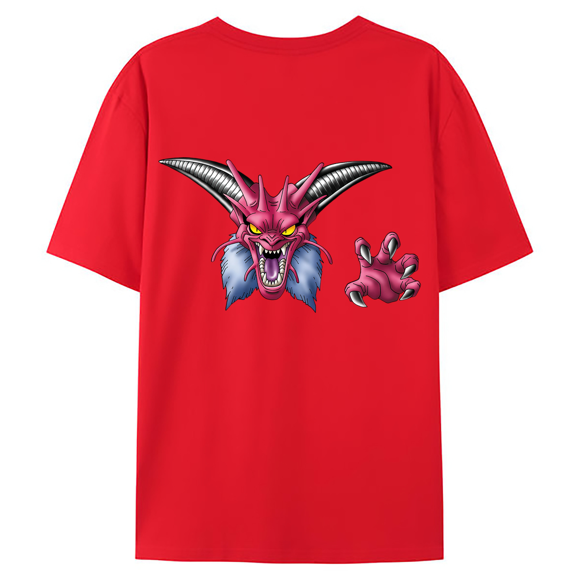 （画像用） ドラゴンクエスト Doragon Kuesuto Dragon Quest 綿100％ メンズ半袖Tシャツ（バックプリント） 通気性