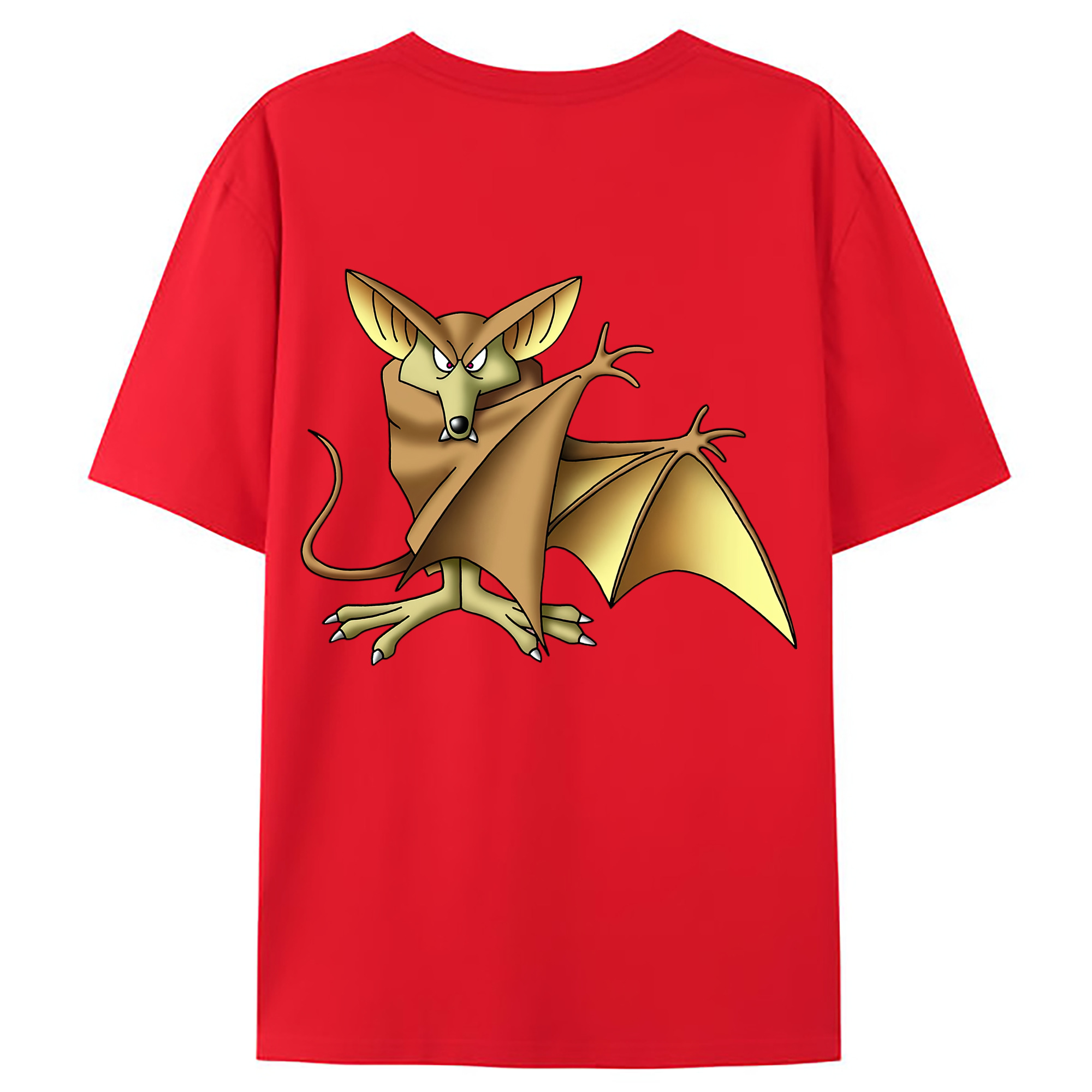 （画像用） ドラゴンクエスト Doragon Kuesuto Dragon Quest 綿100％ メンズ半袖Tシャツ（バックプリント） 通気性