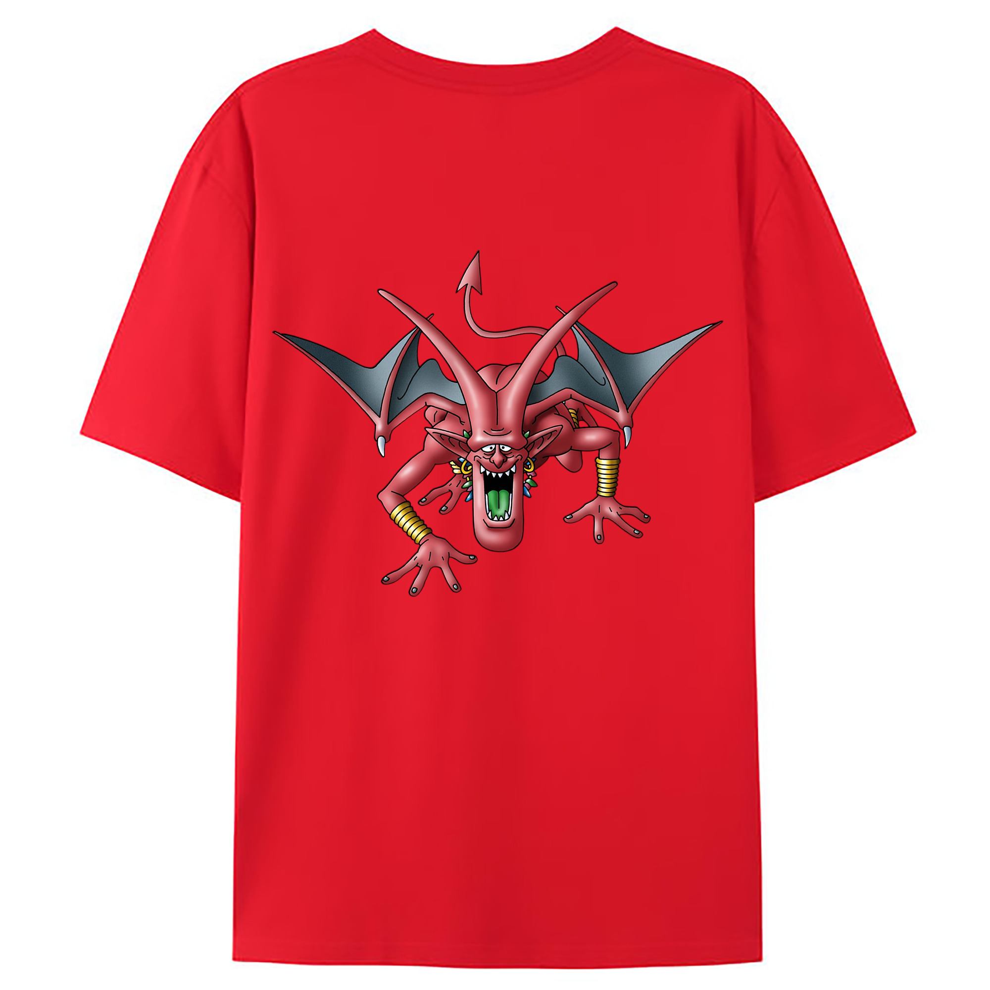 （画像用） ドラゴンクエスト Doragon Kuesuto Dragon Quest 綿100％ メンズ半袖Tシャツ（バックプリント） 通気性