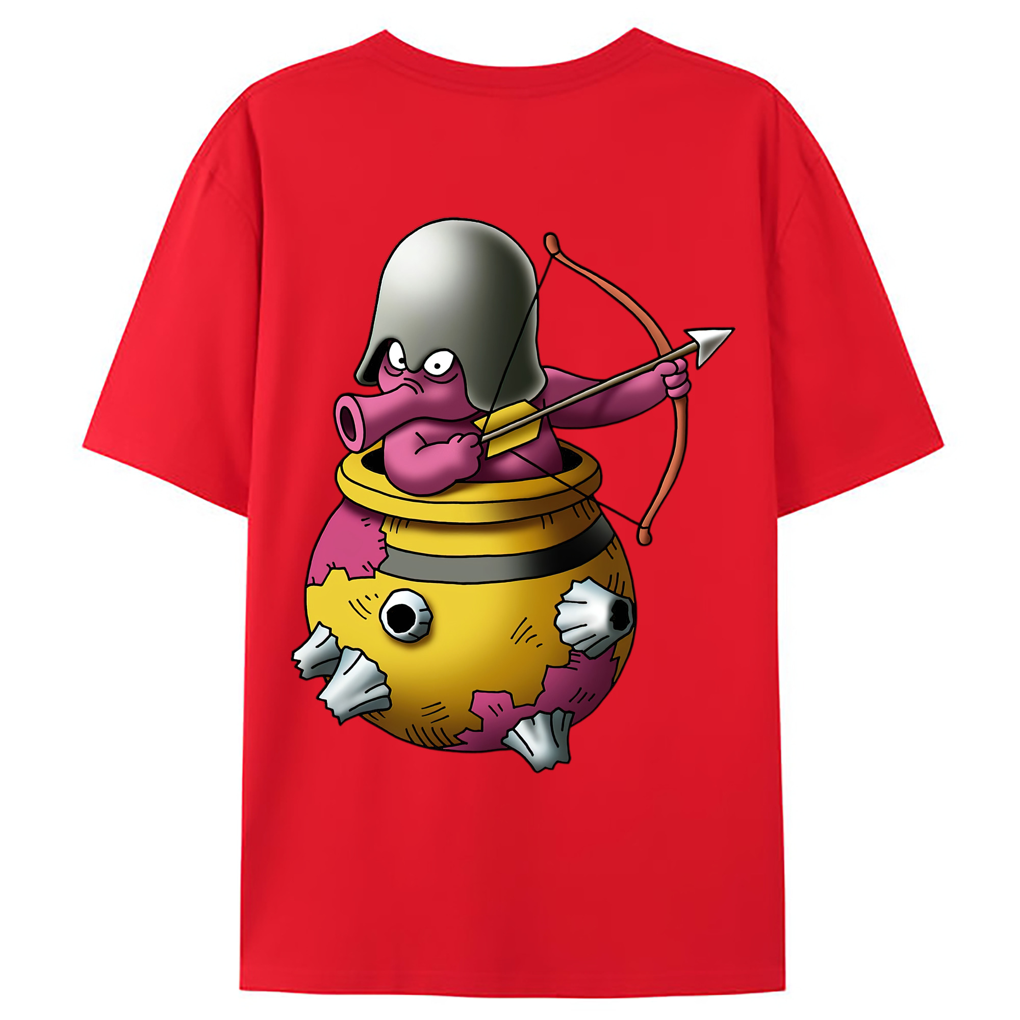 （画像用） ドラゴンクエスト Doragon Kuesuto Dragon Quest 綿100％ メンズ半袖Tシャツ（バックプリント） 通気性