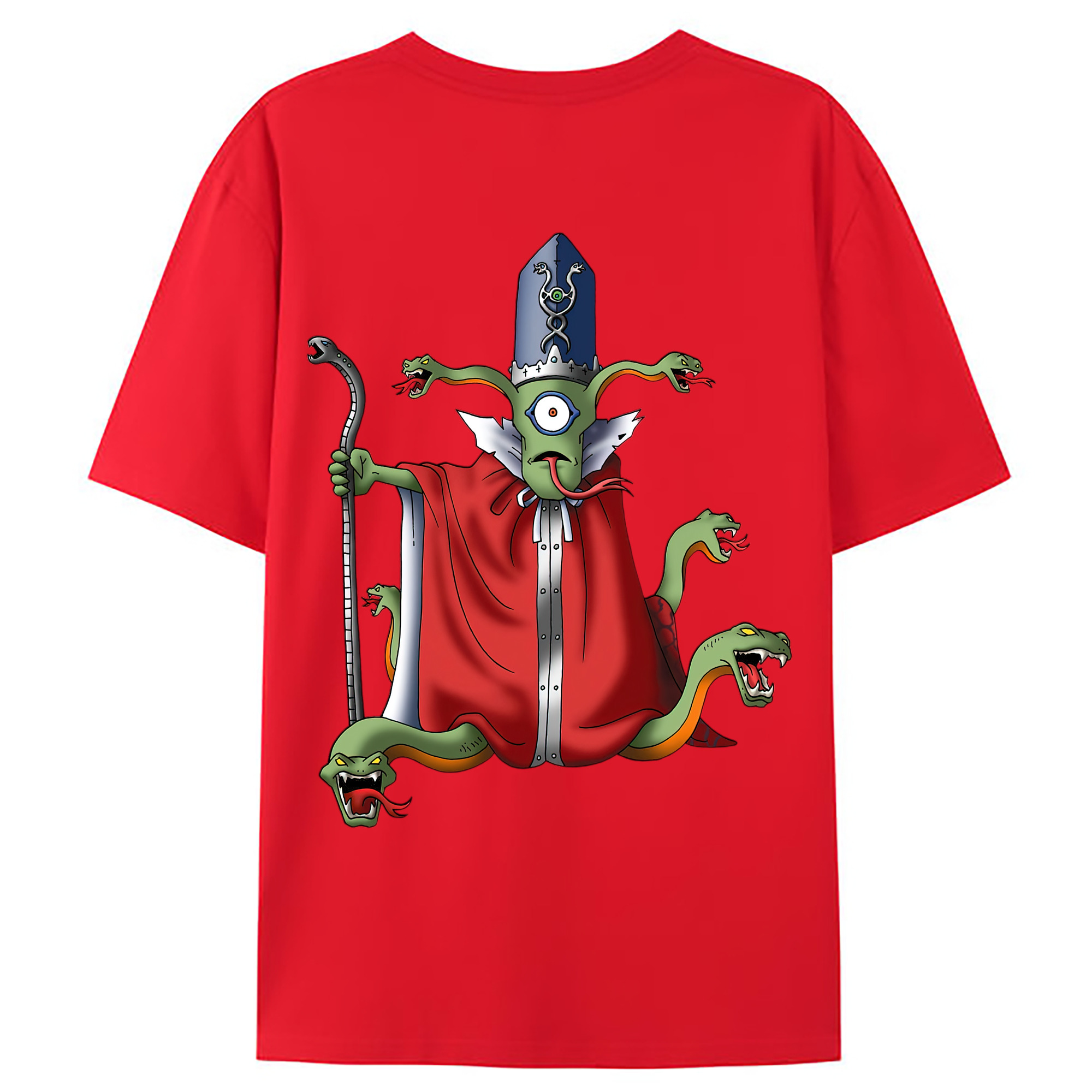 （画像用） ドラゴンクエスト Doragon Kuesuto Dragon Quest 綿100％ メンズ半袖Tシャツ（バックプリント） 通気性
