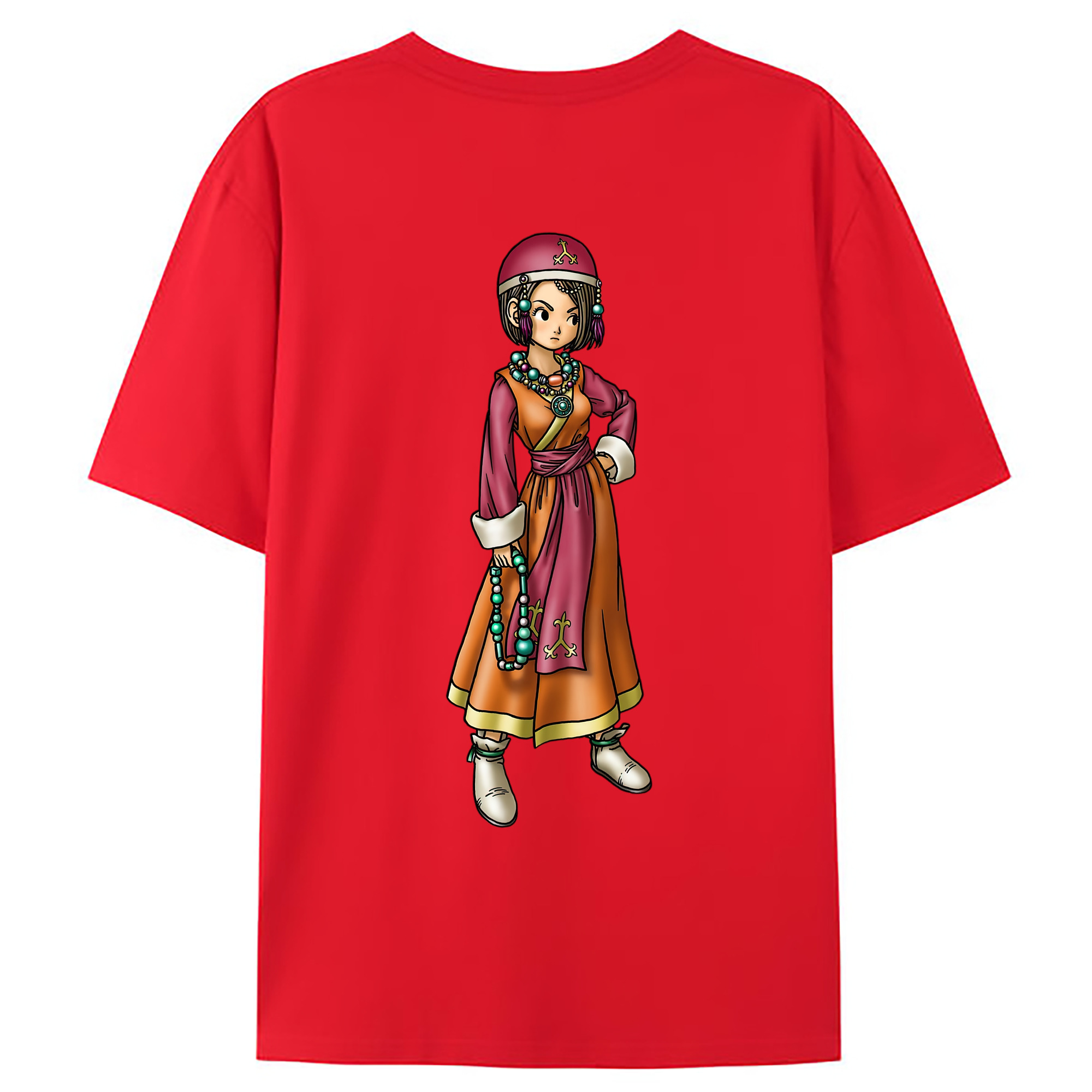 （画像用） ドラゴンクエスト Doragon Kuesuto Dragon Quest 綿100％ メンズ半袖Tシャツ（バックプリント） 通気性