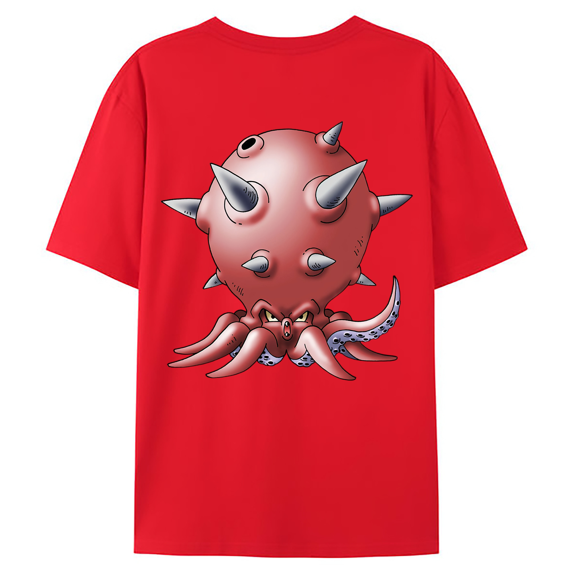 （画像用） ドラゴンクエスト Doragon Kuesuto Dragon Quest 綿100％ メンズ半袖Tシャツ（バックプリント） 通気性
