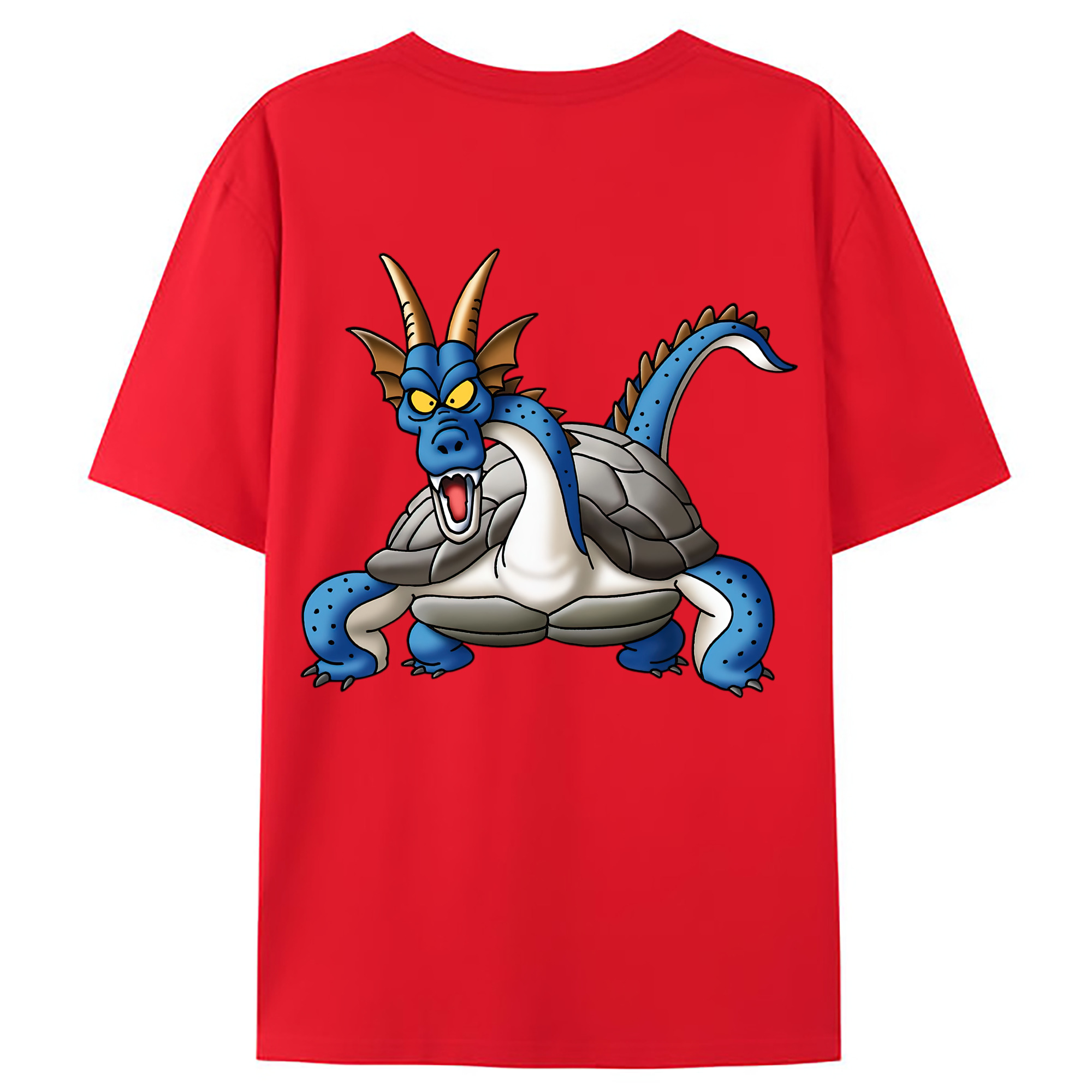 （画像用） ドラゴンクエスト Doragon Kuesuto Dragon Quest 綿100％ メンズ半袖Tシャツ（バックプリント） 通気性