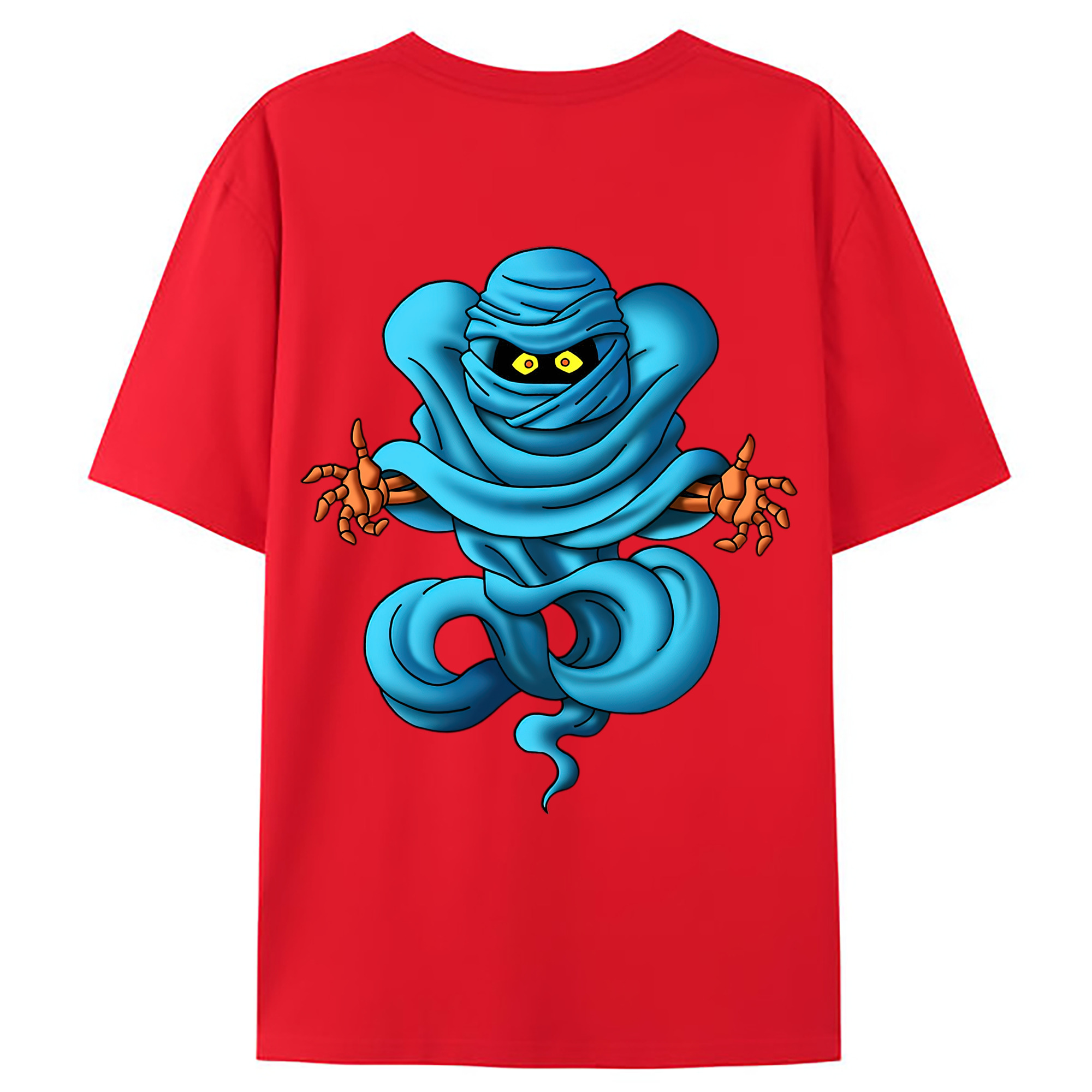 （画像用） ドラゴンクエスト Doragon Kuesuto Dragon Quest 綿100％ メンズ半袖Tシャツ（バックプリント） 通気性