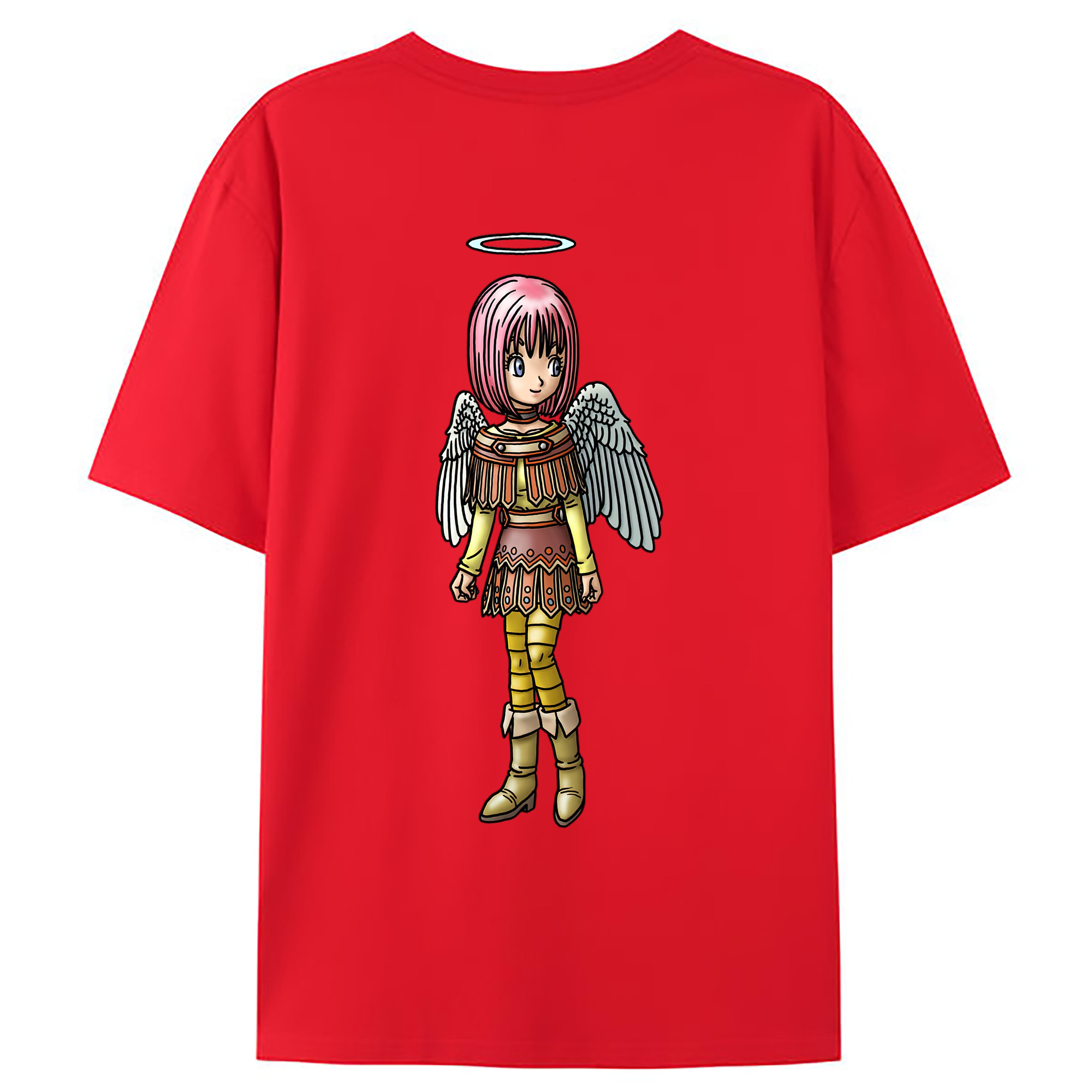 （画像用） ドラゴンクエスト Doragon Kuesuto Dragon Quest 綿100％ メンズ半袖Tシャツ（バックプリント） 通気性