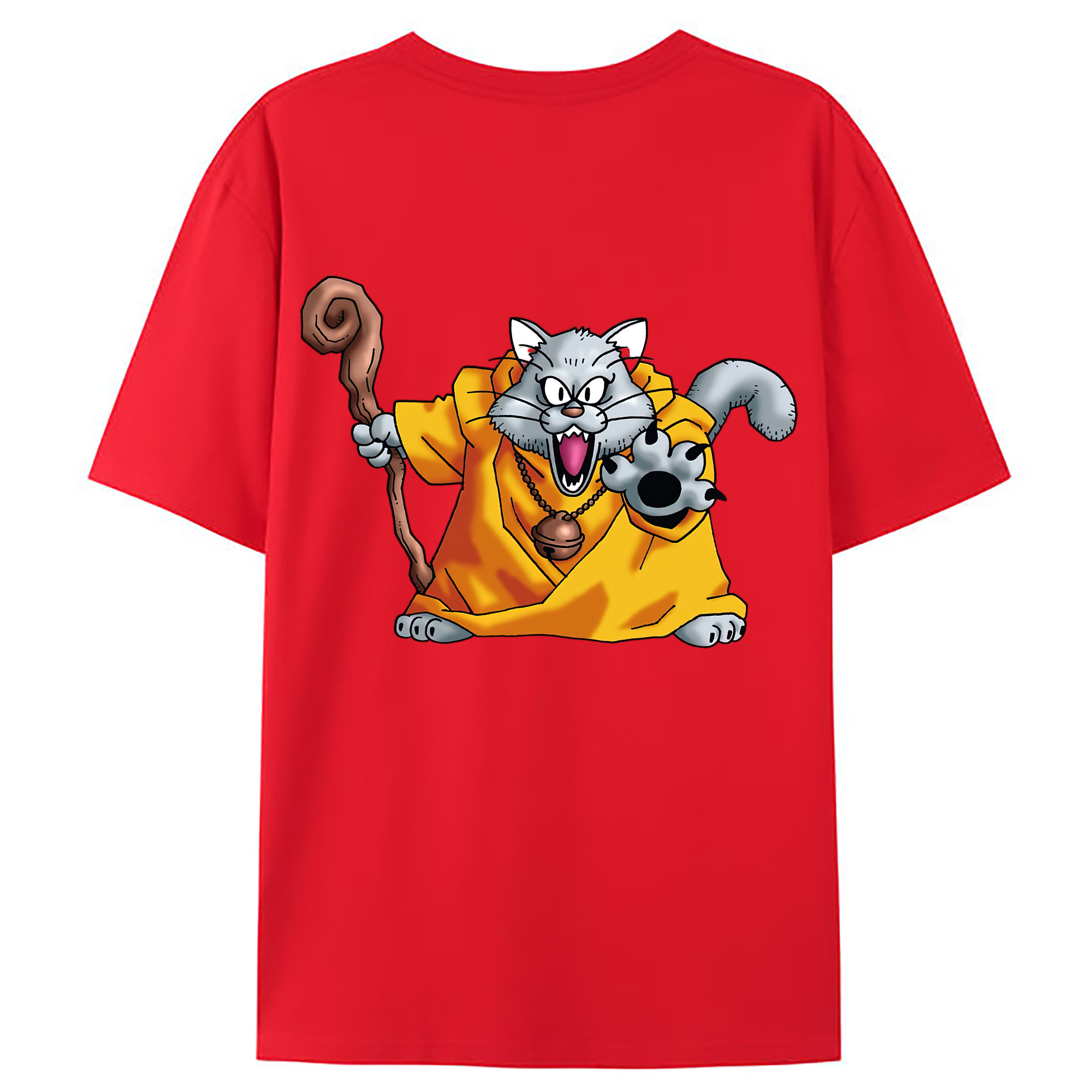 （画像用） ドラゴンクエスト Doragon Kuesuto Dragon Quest 綿100％ メンズ半袖Tシャツ（バックプリント） 通気性
