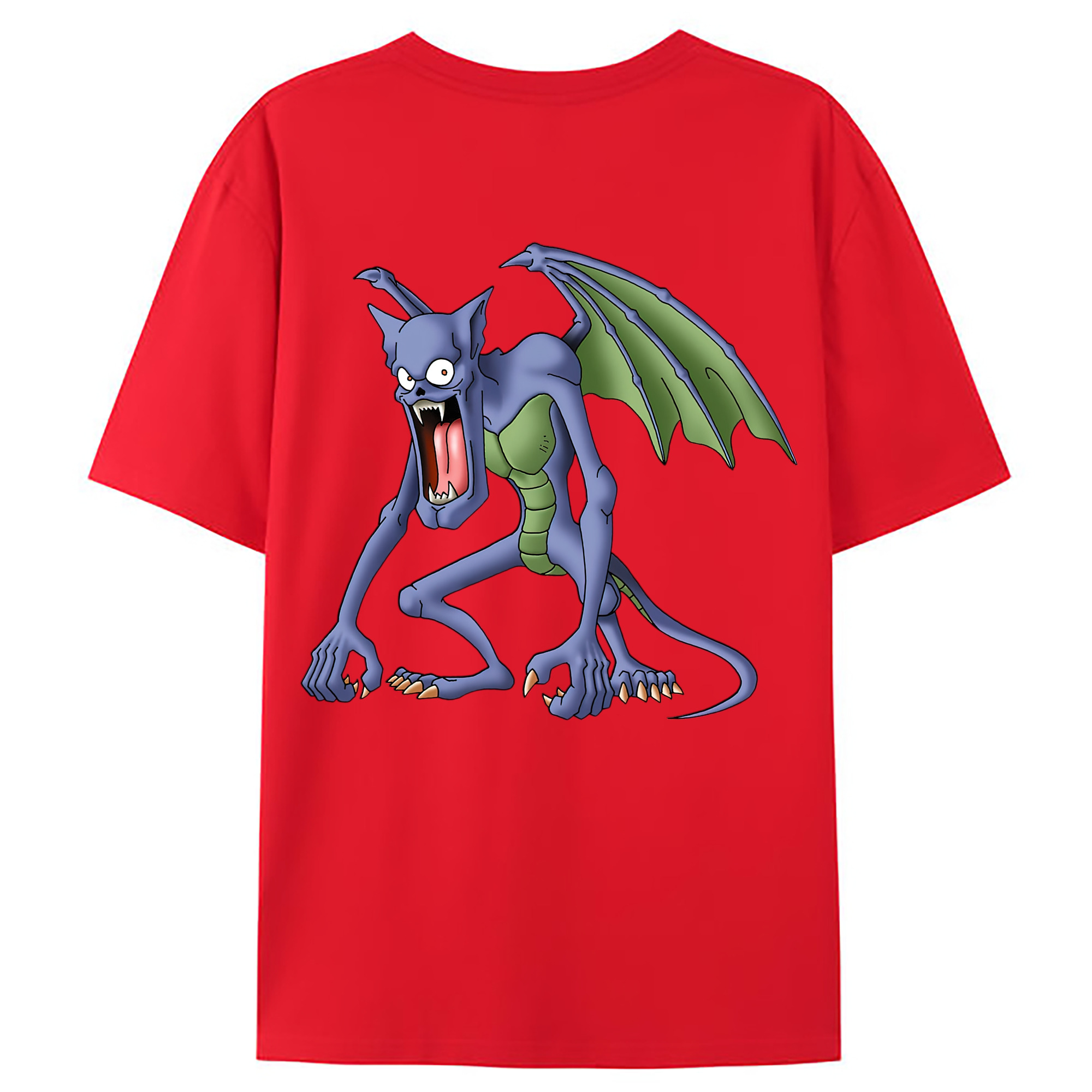 （画像用） ドラゴンクエスト Doragon Kuesuto Dragon Quest 綿100％ メンズ半袖Tシャツ（バックプリント） 通気性