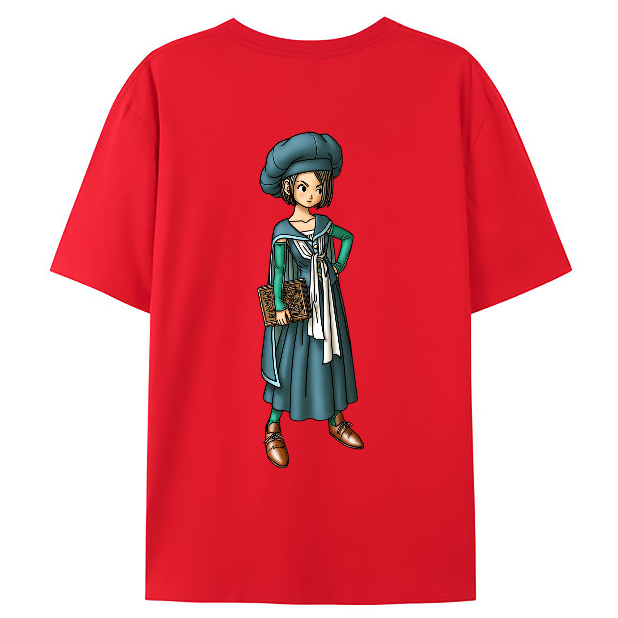 （画像用） ドラゴンクエスト Doragon Kuesuto Dragon Quest 綿100％ メンズ半袖Tシャツ（バックプリント） 通気性