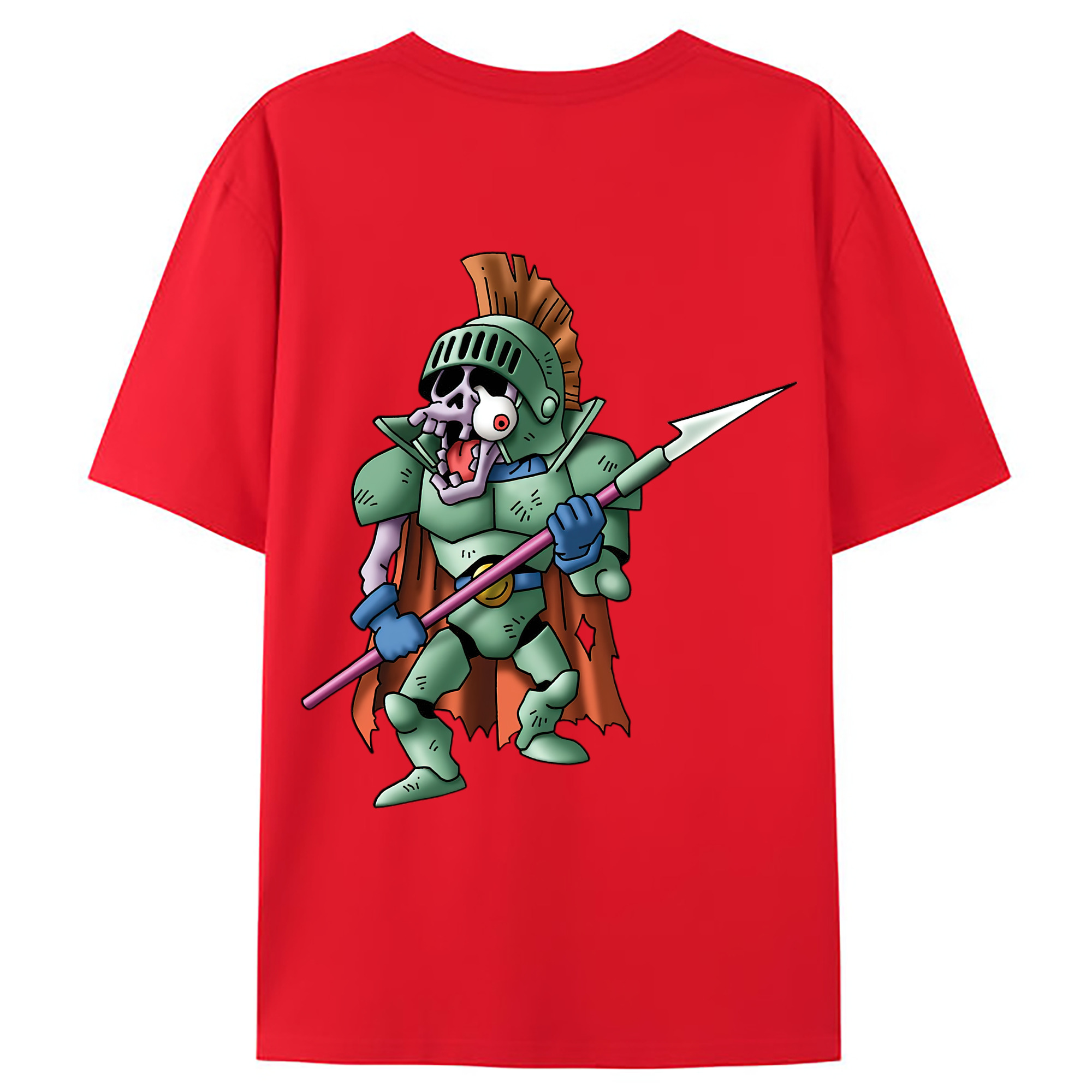 （画像用） ドラゴンクエスト Doragon Kuesuto Dragon Quest 綿100％ メンズ半袖Tシャツ（バックプリント） 通気性