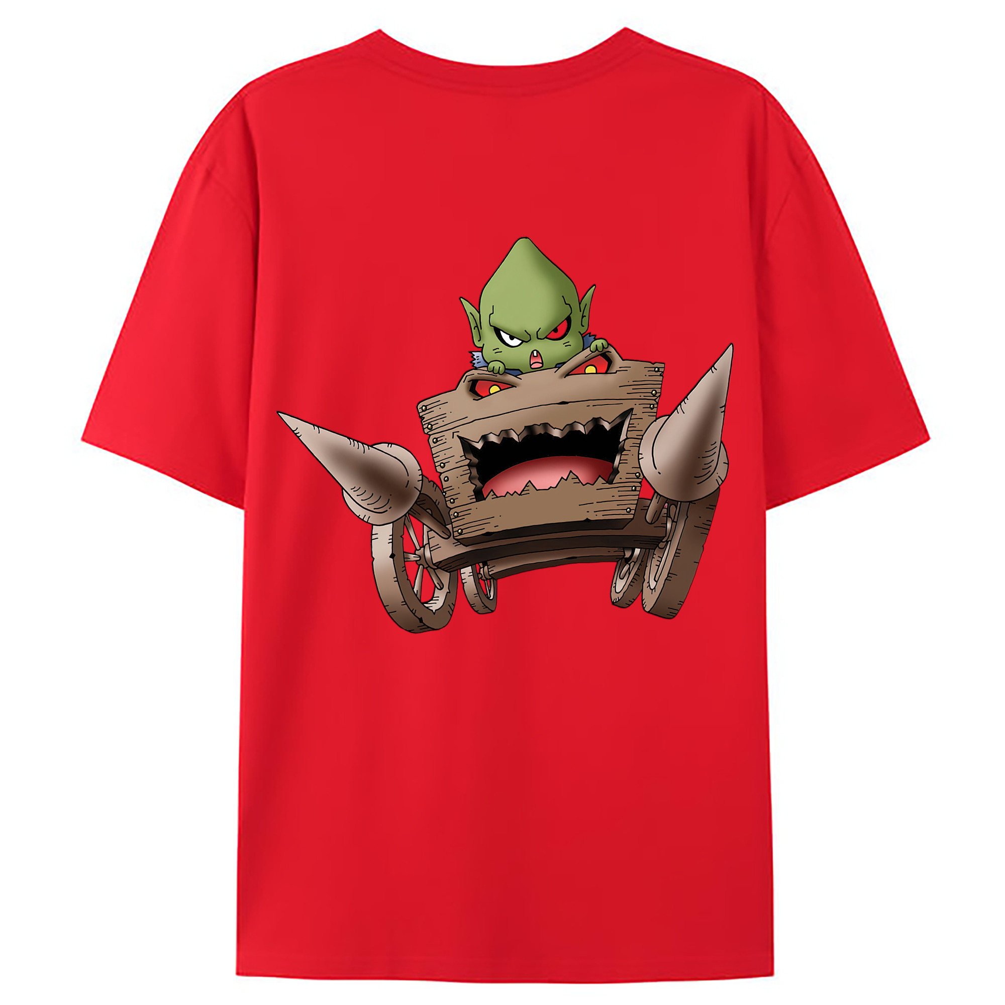 （画像用） ドラゴンクエスト Doragon Kuesuto Dragon Quest 綿100％ メンズ半袖Tシャツ（バックプリント） 通気性