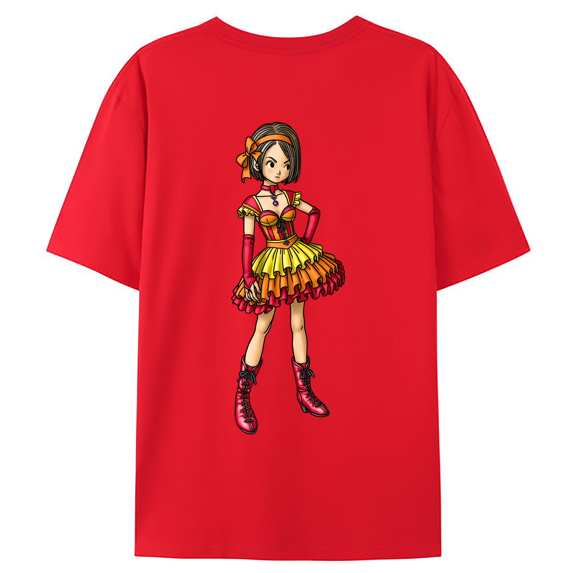 （画像用） ドラゴンクエスト Doragon Kuesuto Dragon Quest 綿100％ メンズ半袖Tシャツ（バックプリント） 通気性