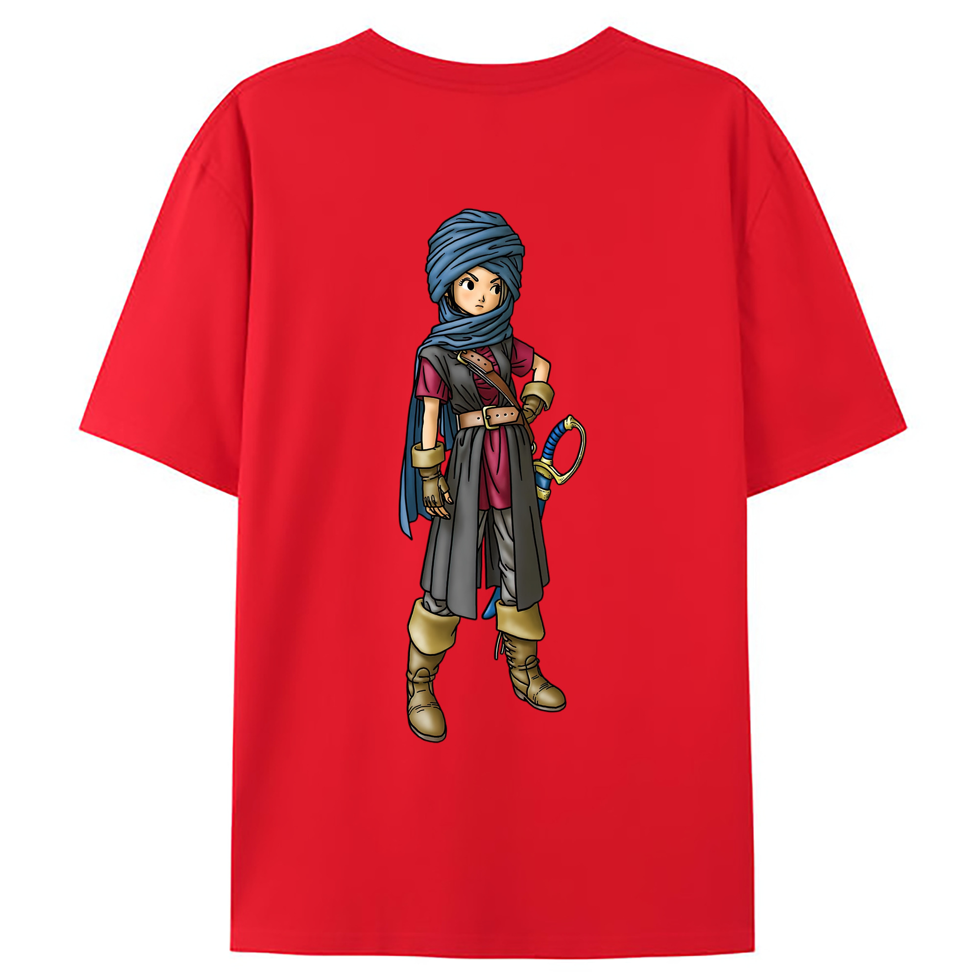 （画像用） ドラゴンクエスト Doragon Kuesuto Dragon Quest 綿100％ メンズ半袖Tシャツ（バックプリント） 通気性