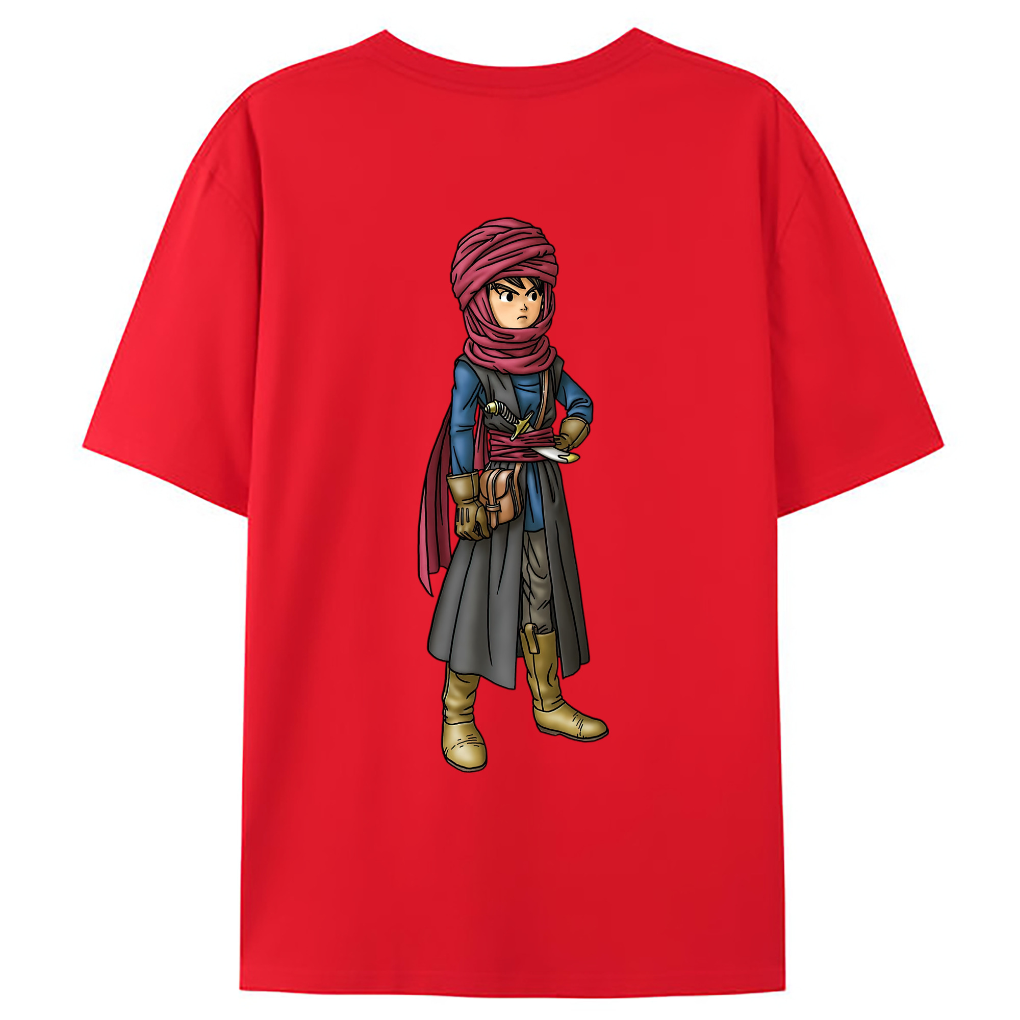 （画像用） ドラゴンクエスト Doragon Kuesuto Dragon Quest 綿100％ メンズ半袖Tシャツ（バックプリント） 通気性