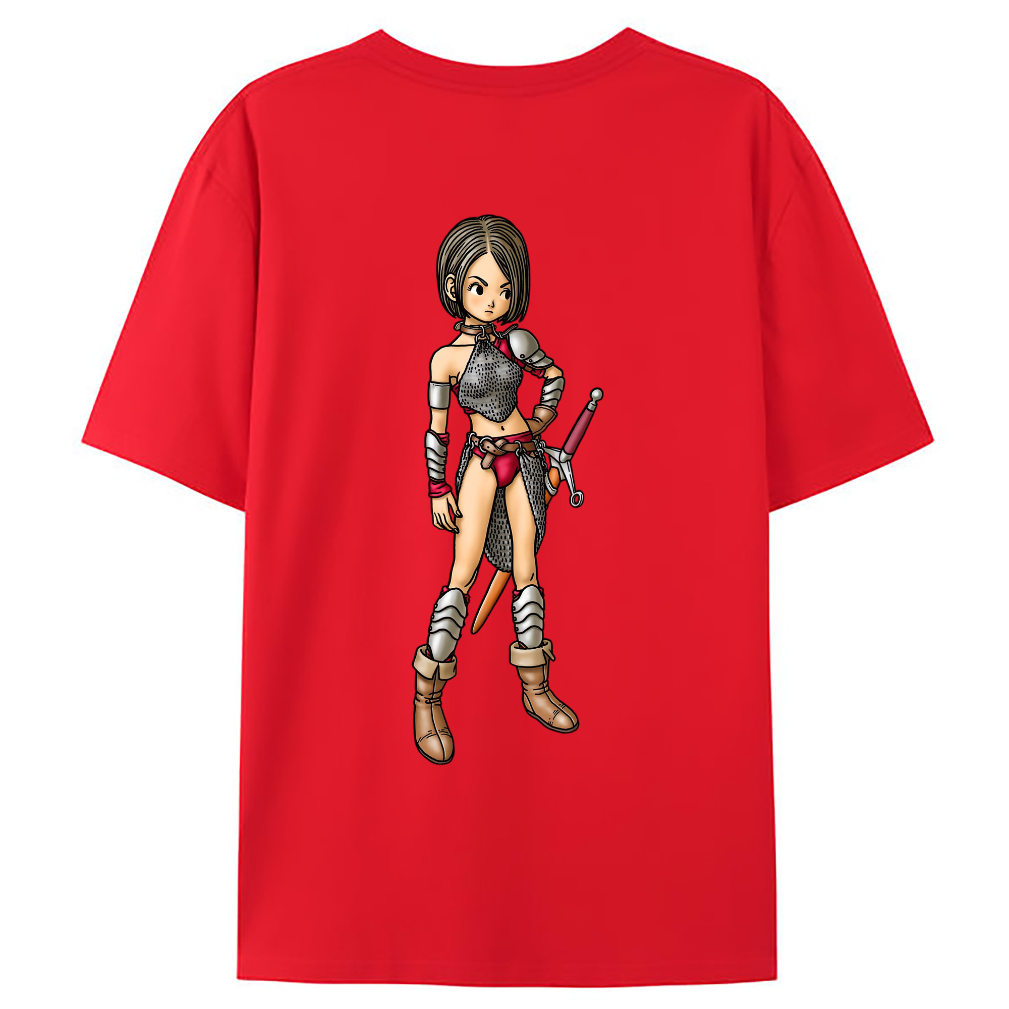 （画像用） ドラゴンクエスト Doragon Kuesuto Dragon Quest 綿100％ メンズ半袖Tシャツ（バックプリント） 通気性