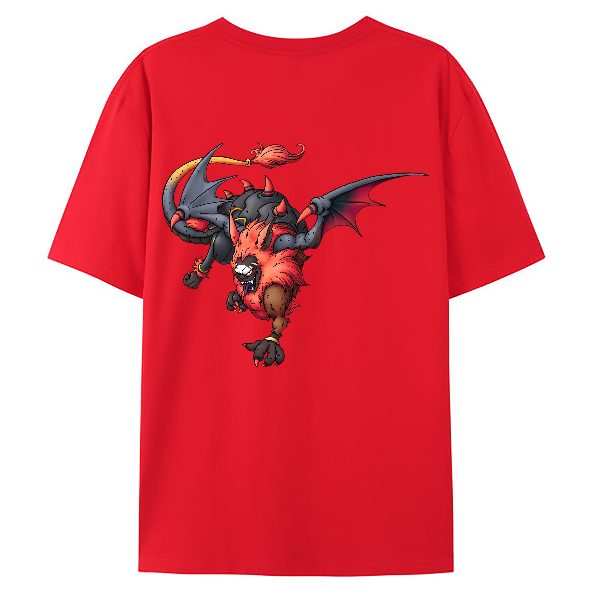 （画像用） ドラゴンクエスト Doragon Kuesuto Dragon Quest 綿100％ メンズ半袖Tシャツ（バックプリント） 通気性