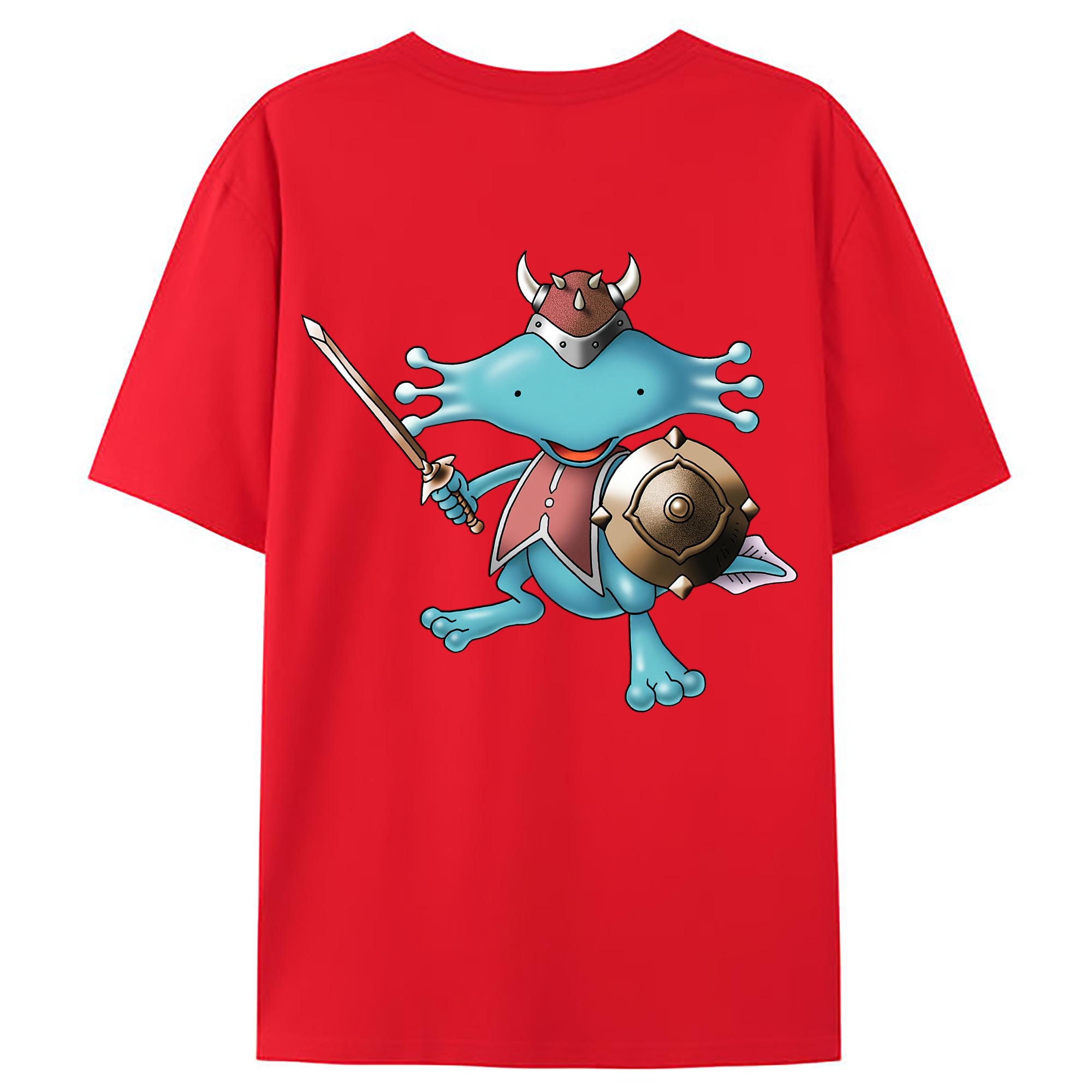 （画像用） ドラゴンクエスト Doragon Kuesuto Dragon Quest 綿100％ メンズ半袖Tシャツ（バックプリント） 通気性