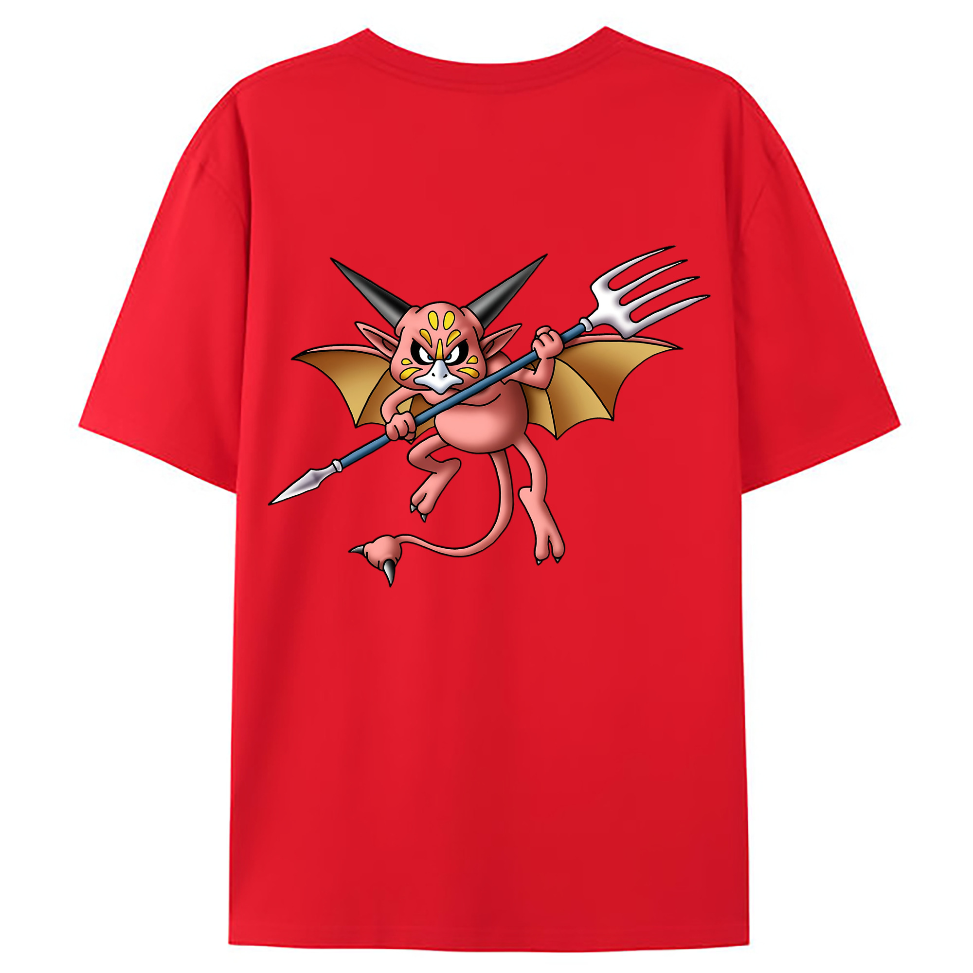 （画像用） ドラゴンクエスト Doragon Kuesuto Dragon Quest 綿100％ メンズ半袖Tシャツ（バックプリント） 通気性
