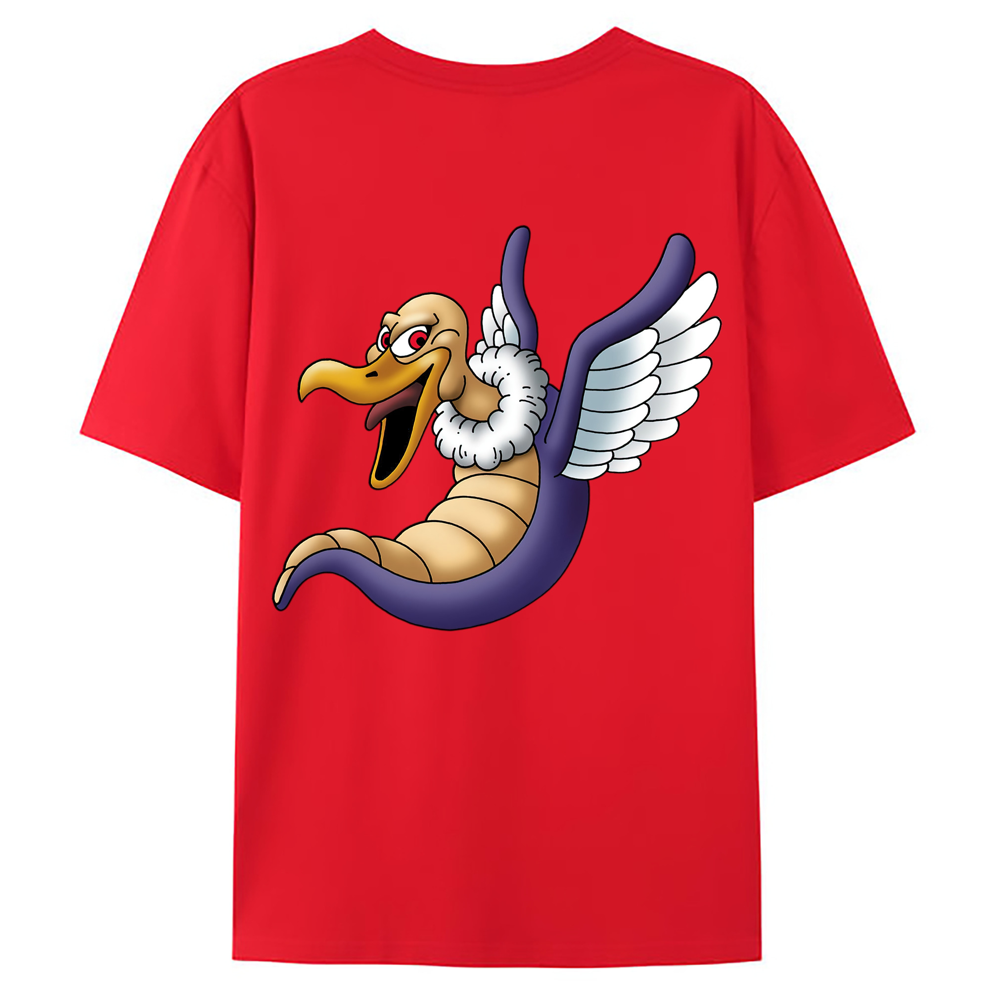 （画像用） ドラゴンクエスト Doragon Kuesuto Dragon Quest 綿100％ メンズ半袖Tシャツ（バックプリント） 通気性