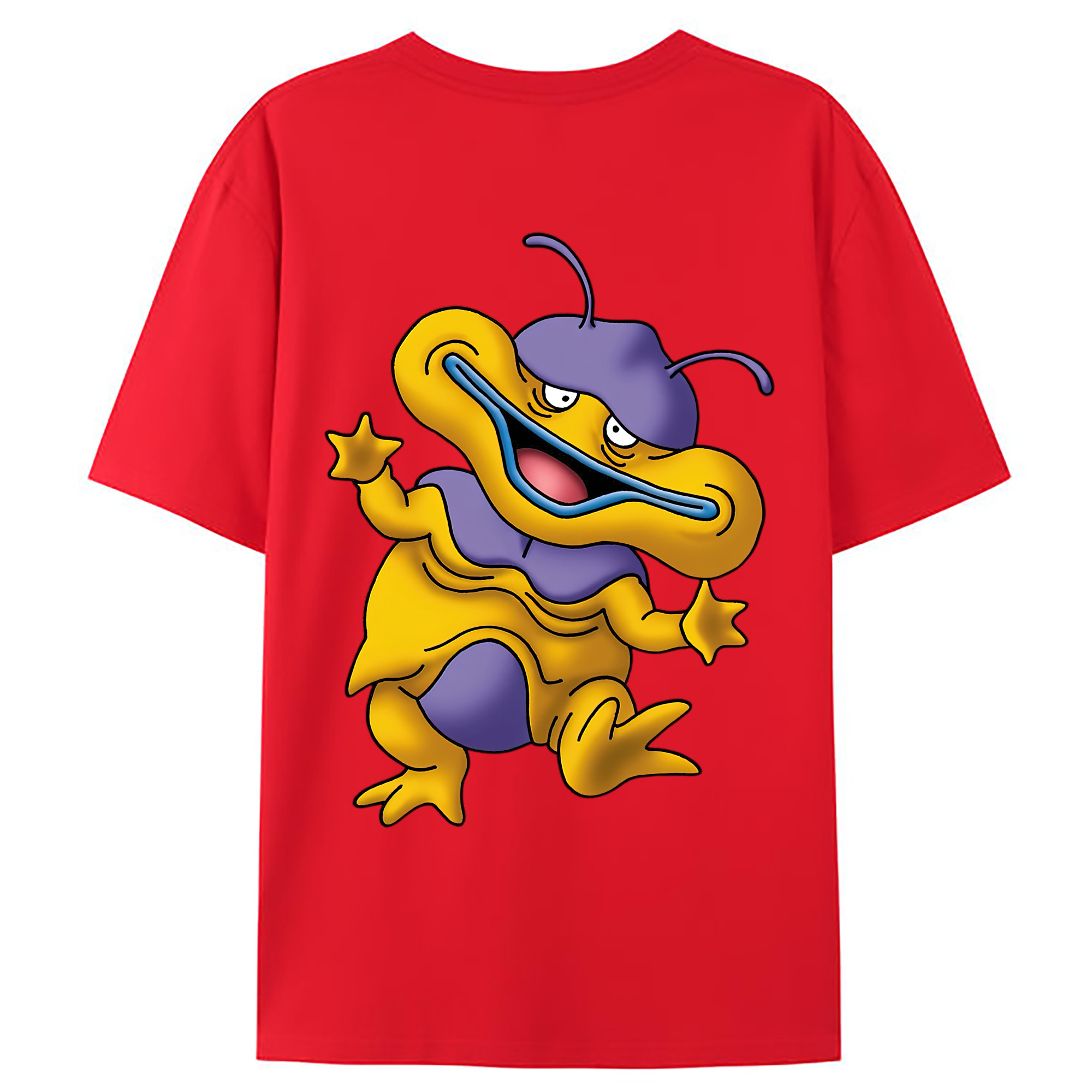 （画像用） ドラゴンクエスト Doragon Kuesuto Dragon Quest 綿100％ メンズ半袖Tシャツ（バックプリント） 通気性