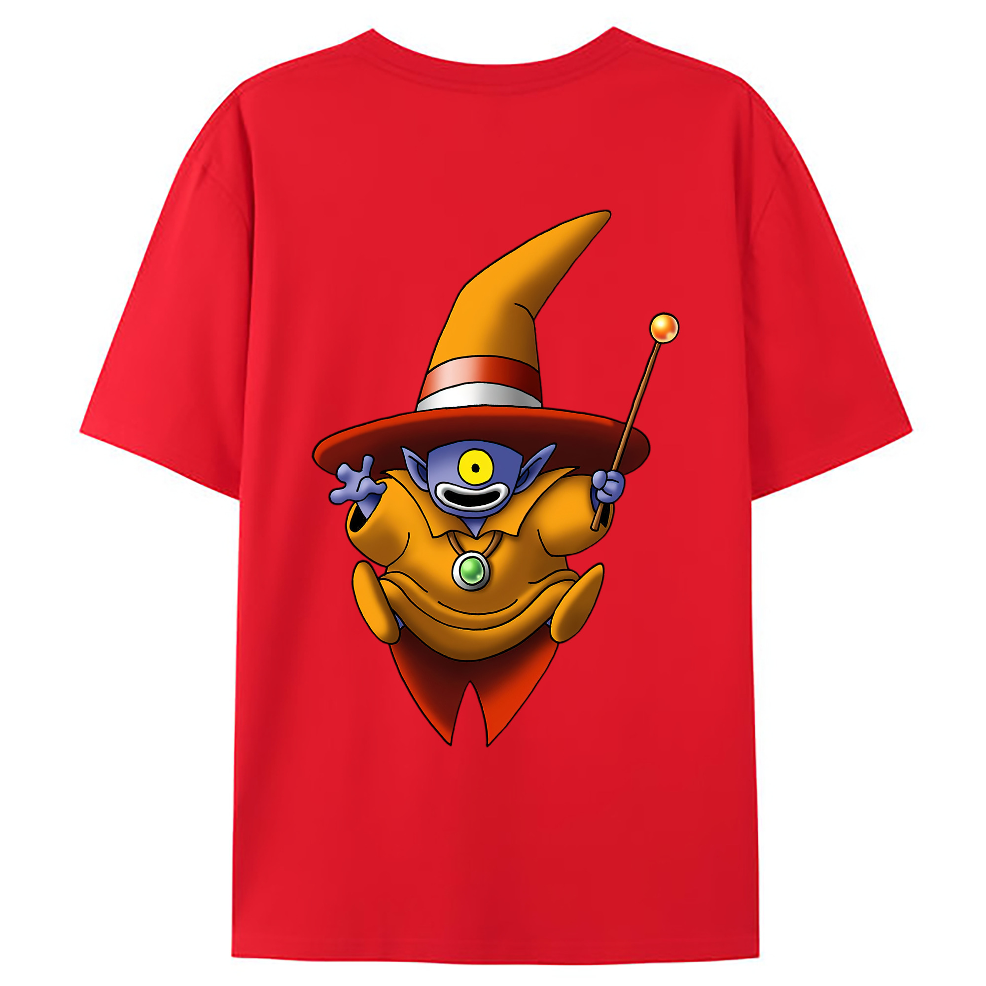 （画像用） ドラゴンクエスト Doragon Kuesuto Dragon Quest 綿100％ メンズ半袖Tシャツ（バックプリント） 通気性