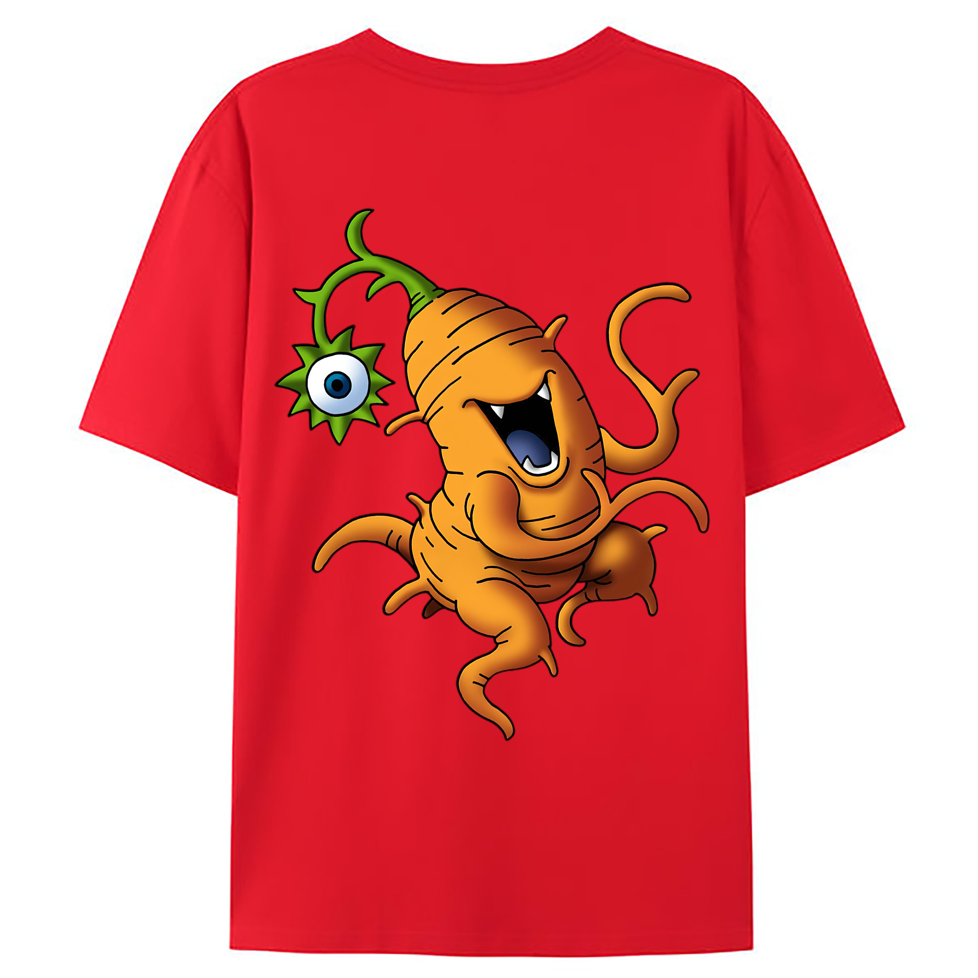 （画像用） ドラゴンクエスト Doragon Kuesuto Dragon Quest 綿100％ メンズ半袖Tシャツ（バックプリント） 通気性