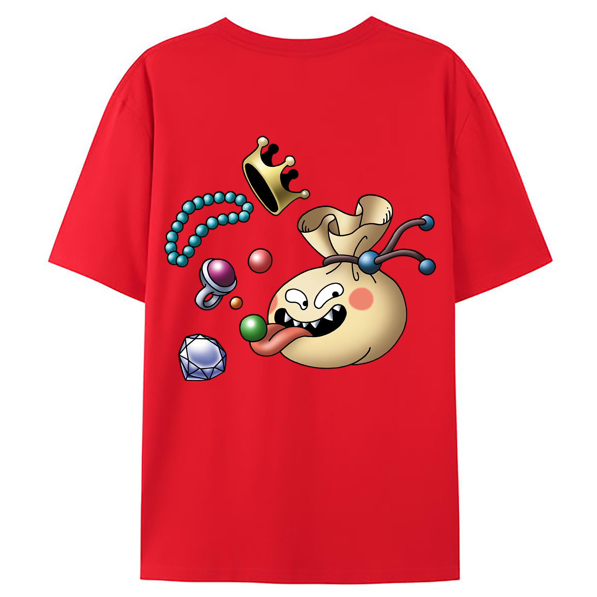 （画像用） ドラゴンクエスト Doragon Kuesuto Dragon Quest 綿100％ メンズ半袖Tシャツ（バックプリント） 通気性