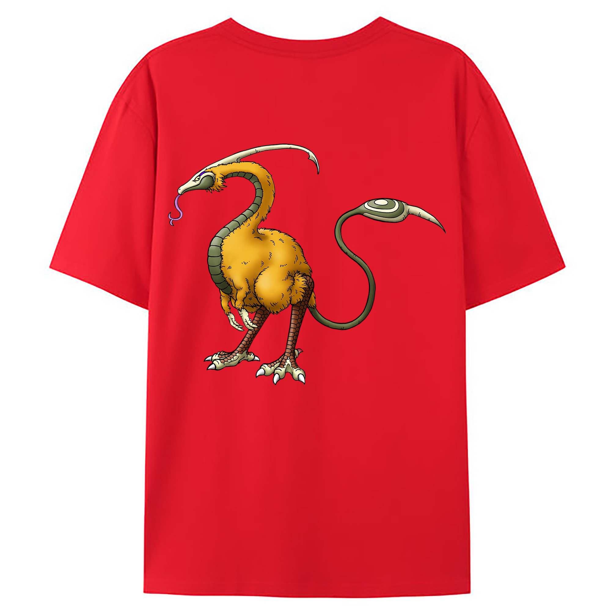 （画像用） ドラゴンクエスト Doragon Kuesuto Dragon Quest 綿100％ メンズ半袖Tシャツ（バックプリント） 通気性