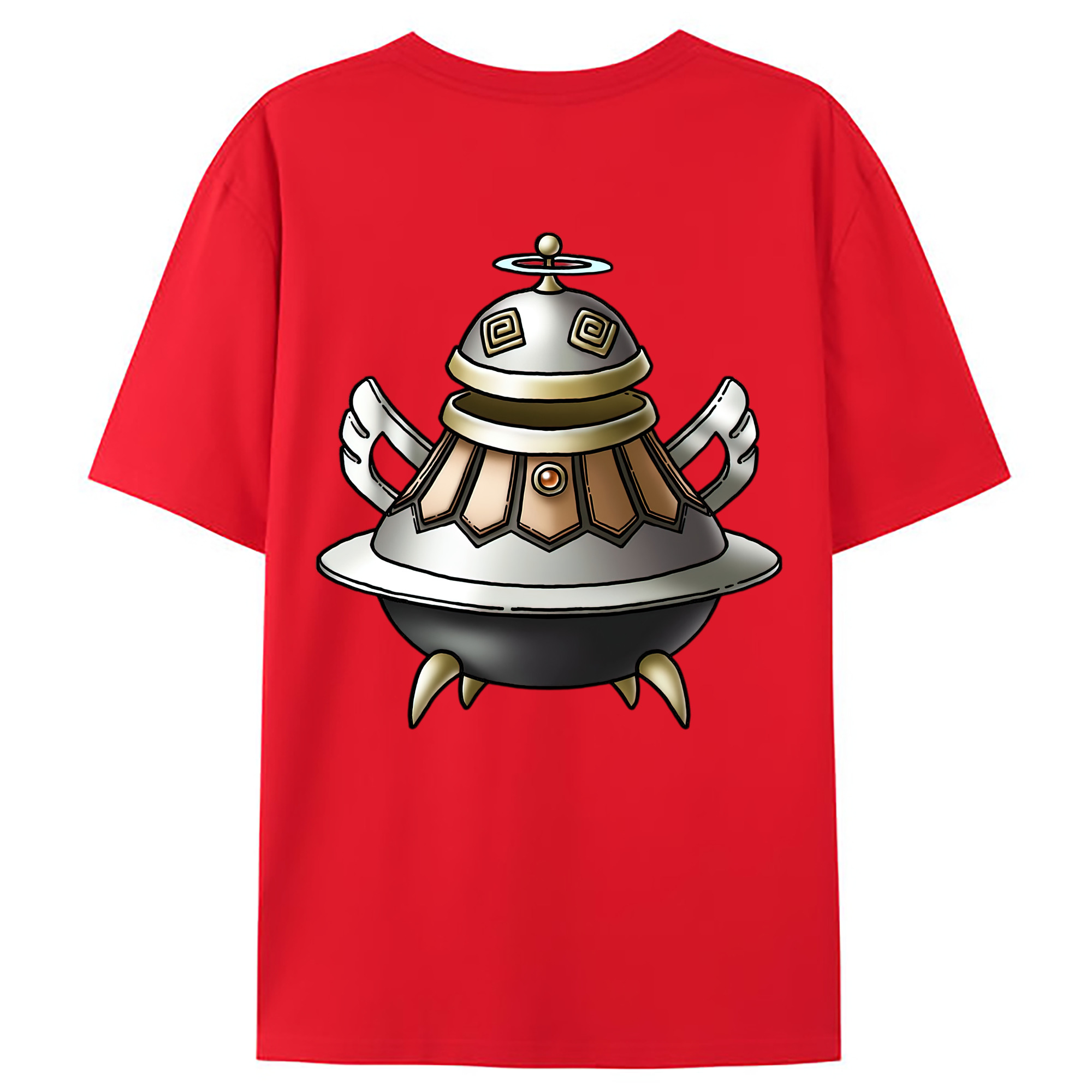 （画像用） ドラゴンクエスト Doragon Kuesuto Dragon Quest 綿100％ メンズ半袖Tシャツ（バックプリント） 通気性