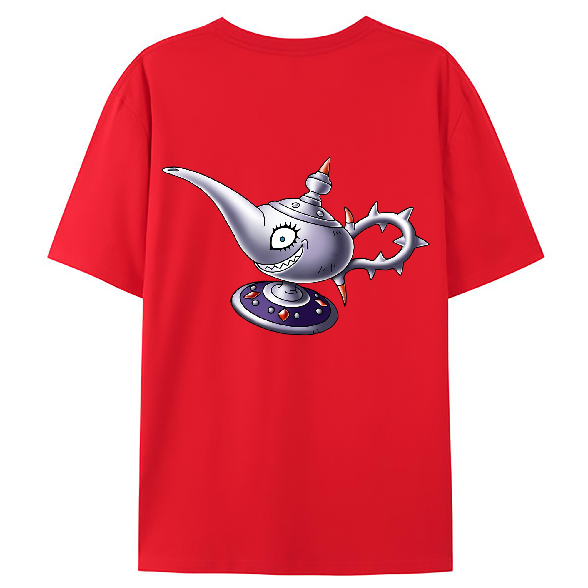 （画像用） ドラゴンクエスト Doragon Kuesuto Dragon Quest 綿100％ メンズ半袖Tシャツ（バックプリント） 通気性