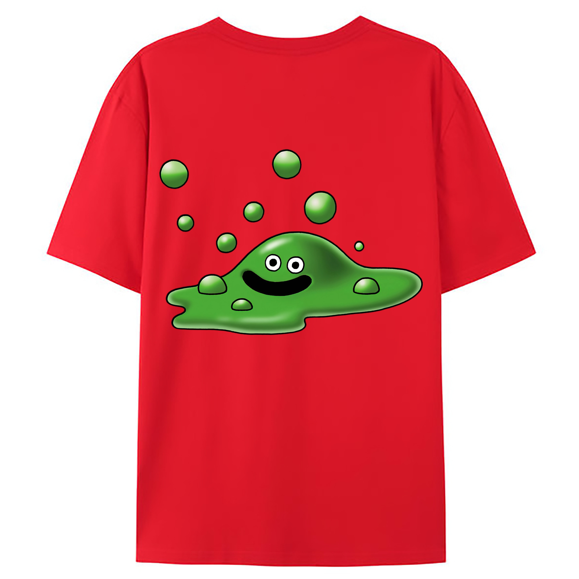 （画像用） ドラゴンクエスト Doragon Kuesuto Dragon Quest 綿100％ メンズ半袖Tシャツ（バックプリント） 通気性