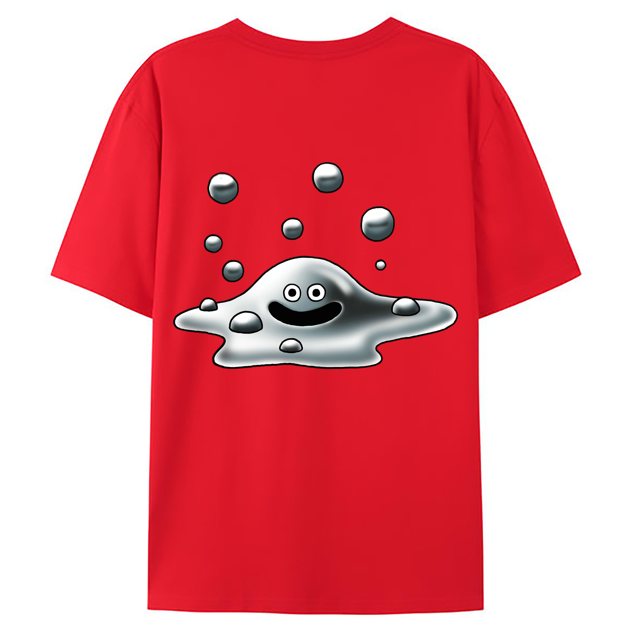 （画像用） ドラゴンクエスト Doragon Kuesuto Dragon Quest 綿100％ メンズ半袖Tシャツ（バックプリント） 通気性