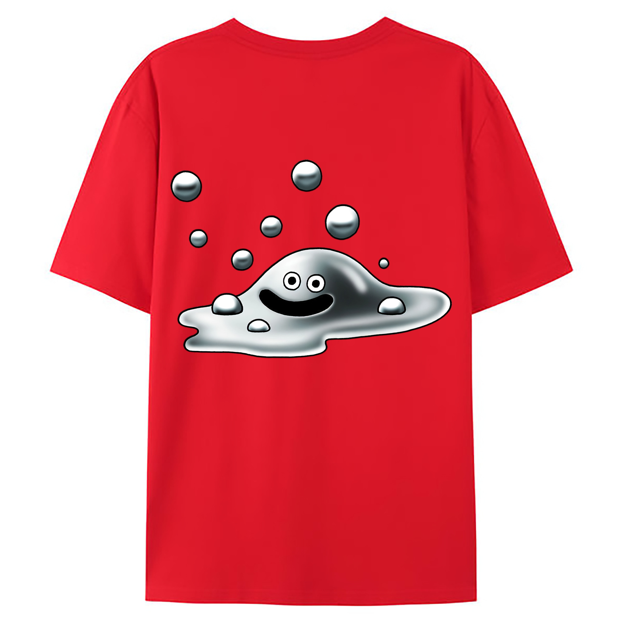 （画像用） ドラゴンクエスト Doragon Kuesuto Dragon Quest 綿100％ メンズ半袖Tシャツ（バックプリント） 通気性