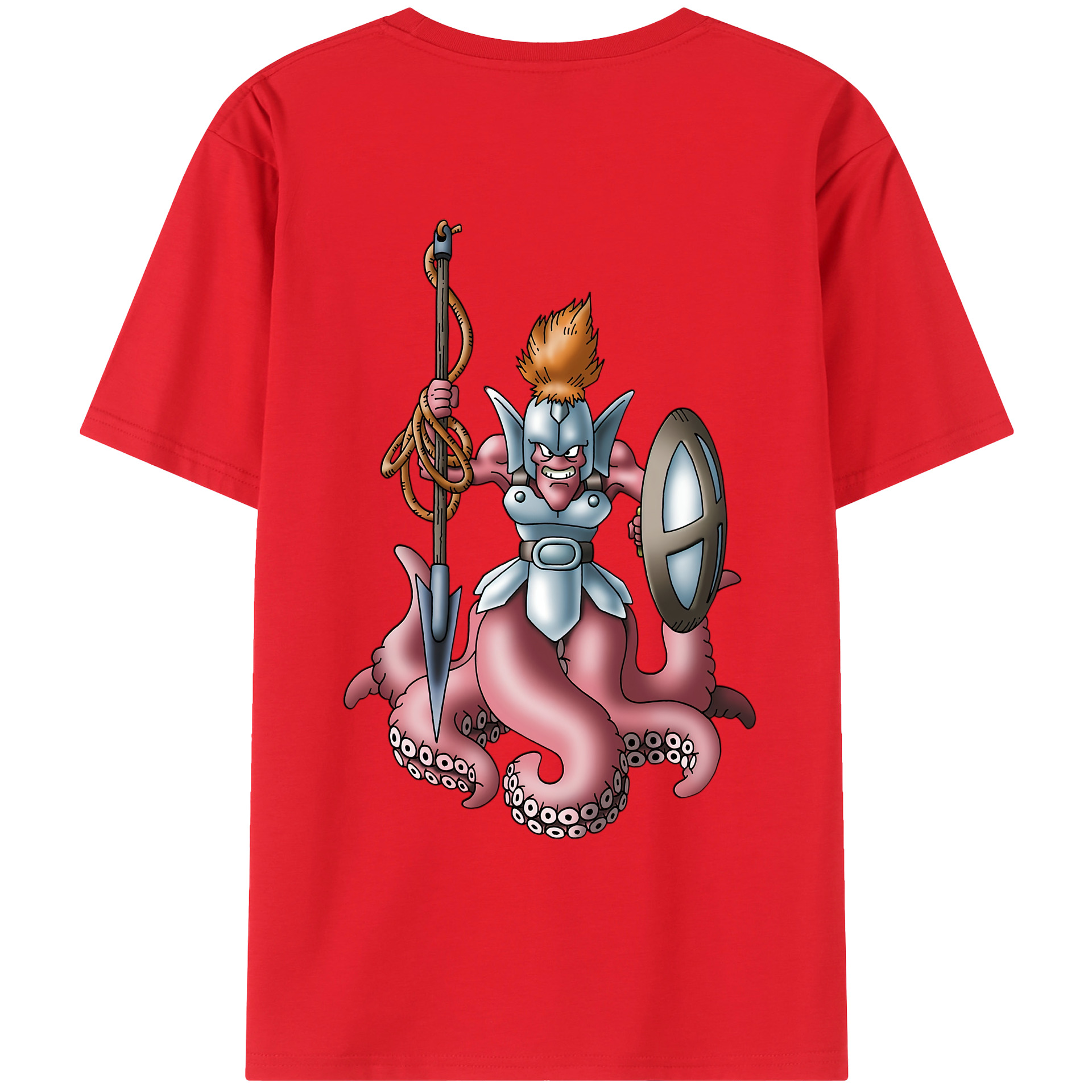 （画像用） ドラゴンクエスト Doragon Kuesuto Dragon Quest 綿100％ メンズ半袖Tシャツ（バックプリント） 通気性
